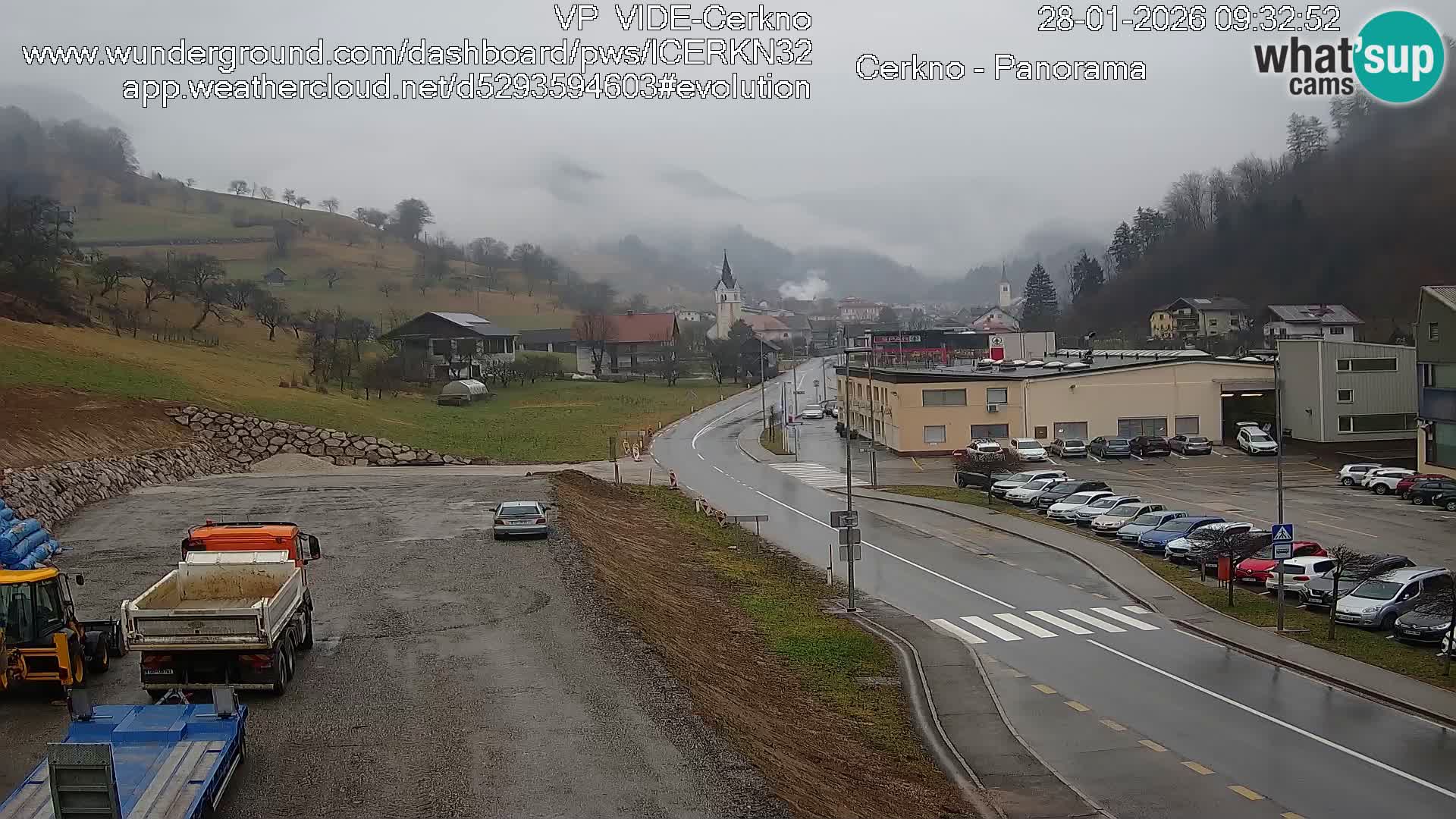 Cerkno city entrance Live Webcam