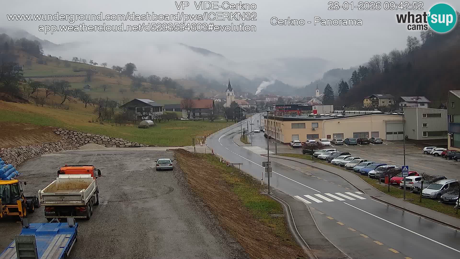 Cerkno city entrance Live Webcam
