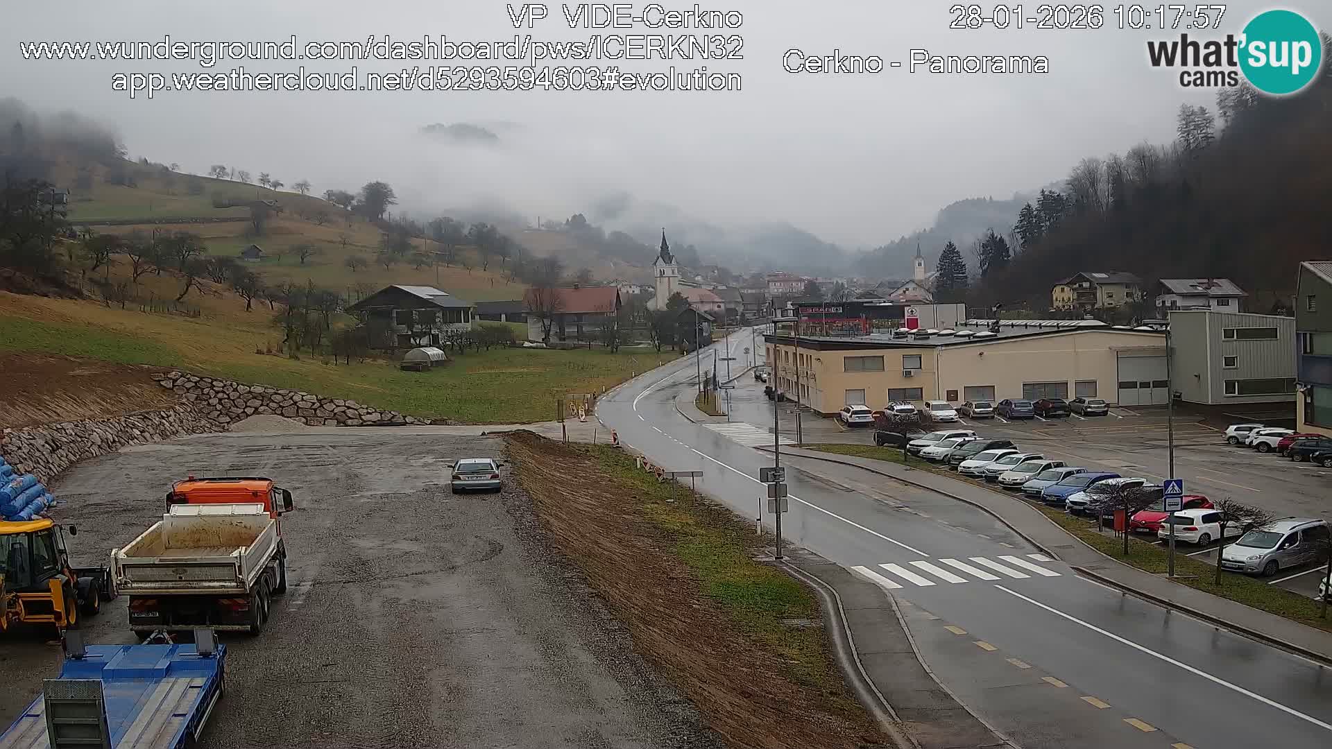 Webcam en direct – Entrée de la ville de Cerkno