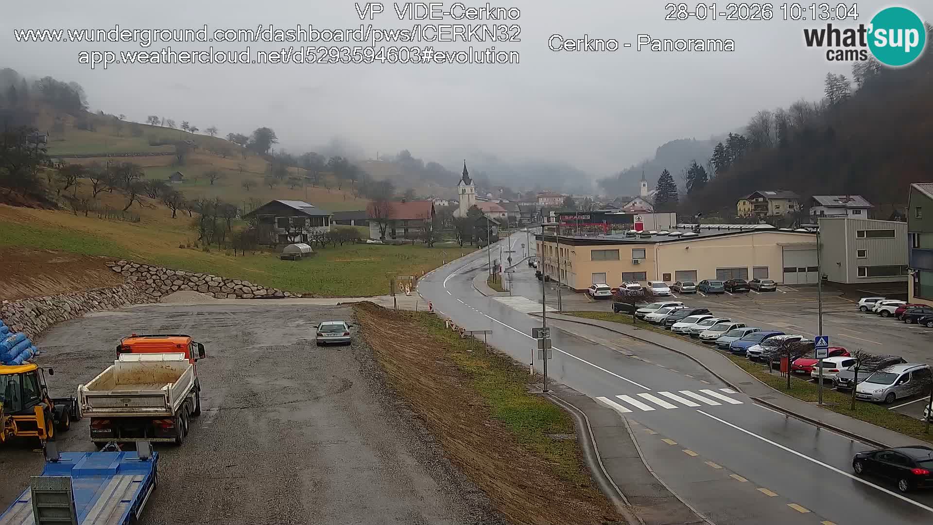 Webcam en direct – Entrée de la ville de Cerkno