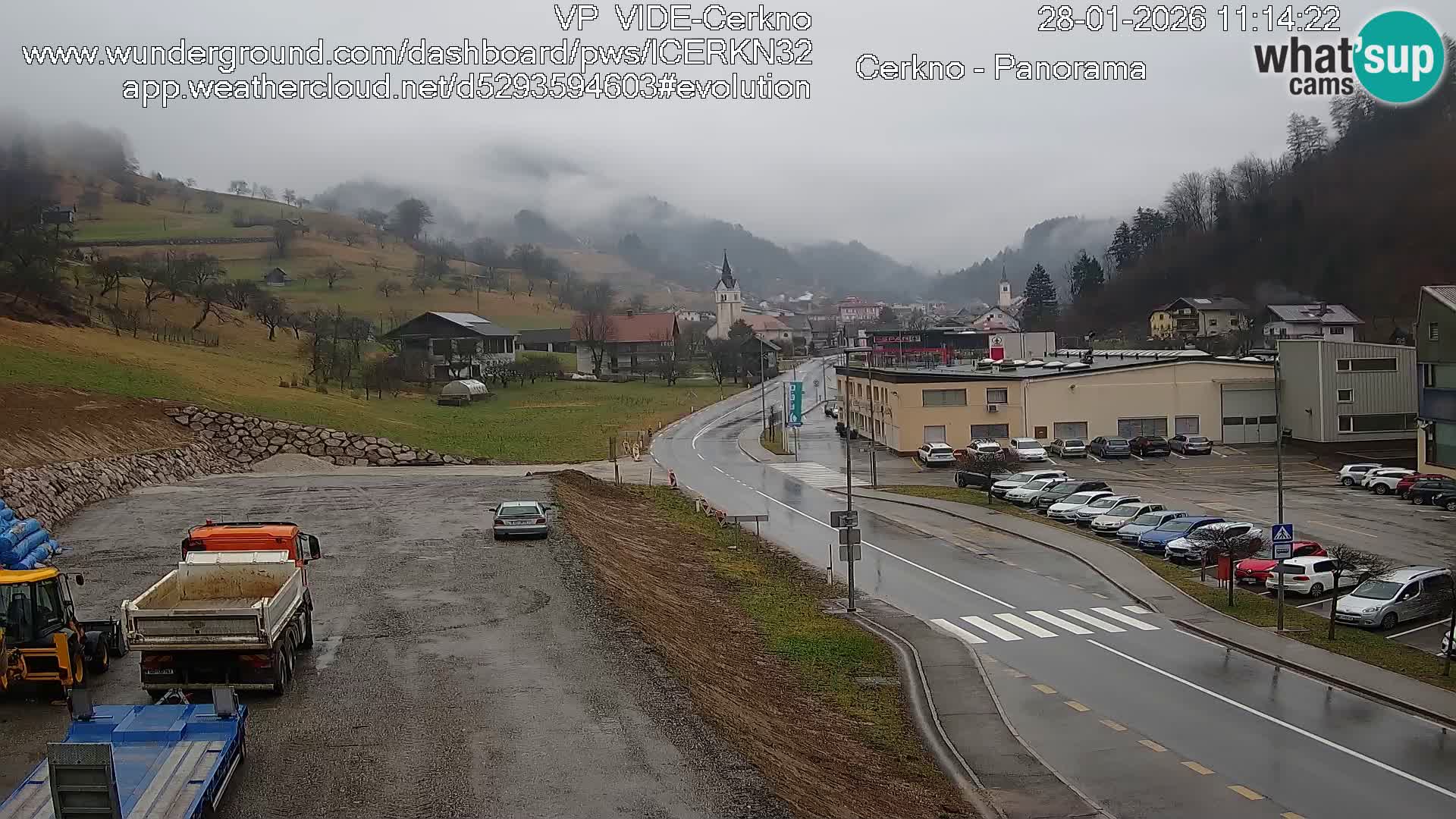 Webcam en direct – Entrée de la ville de Cerkno
