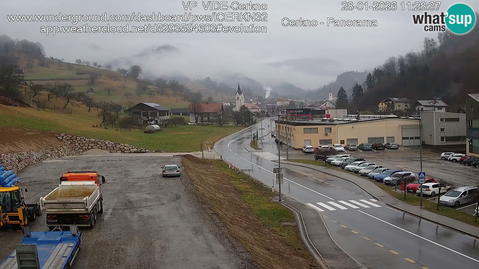 Cerkno city entrance Live Webcam
