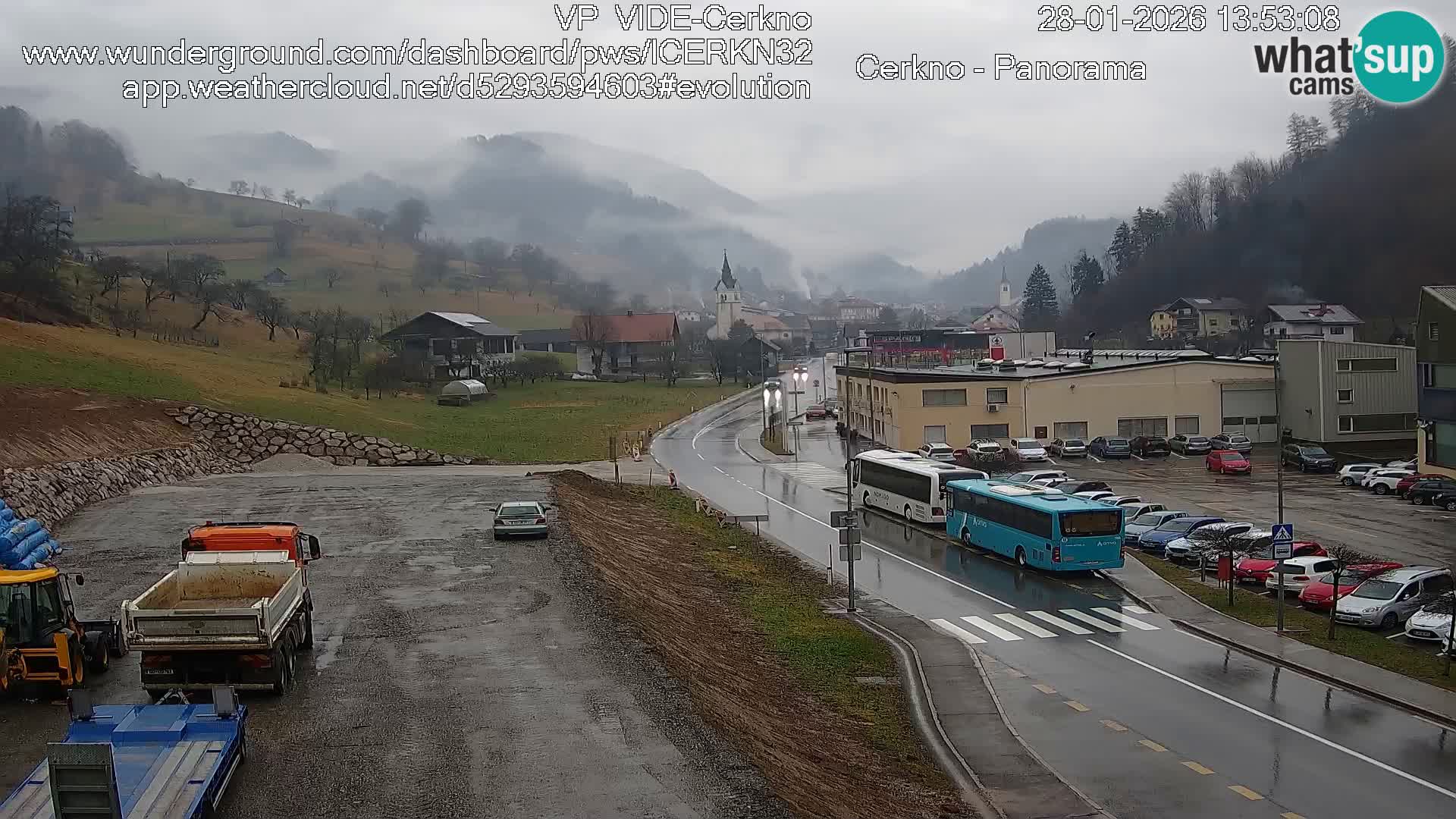 Cerkno city entrance Live Webcam