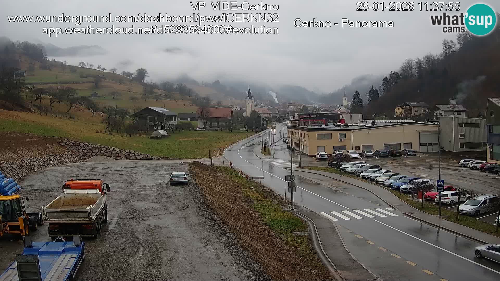 Webcam en direct – Entrée de la ville de Cerkno