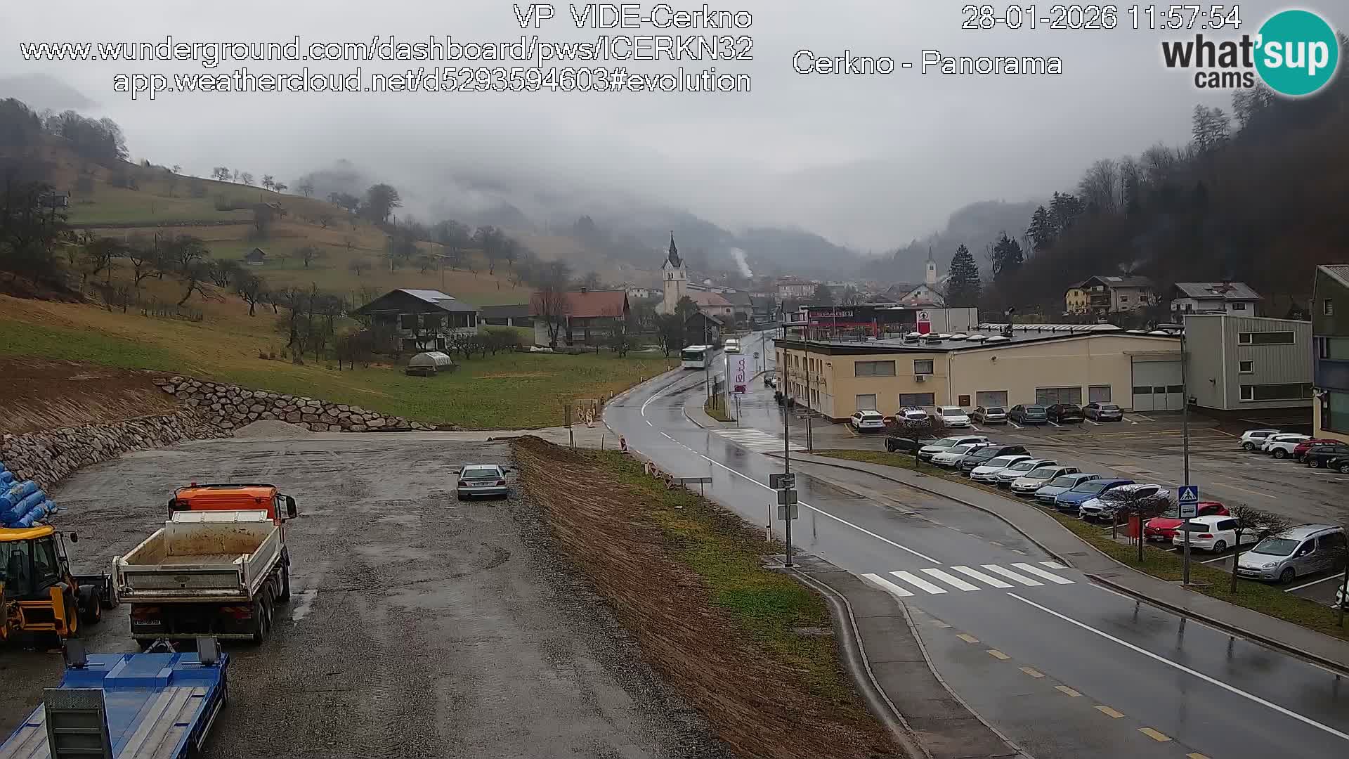 Cerkno city entrance Live Webcam