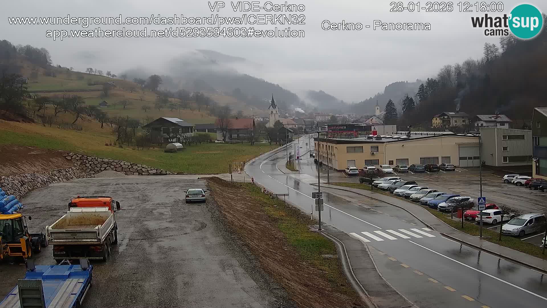 Cerkno city entrance Live Webcam