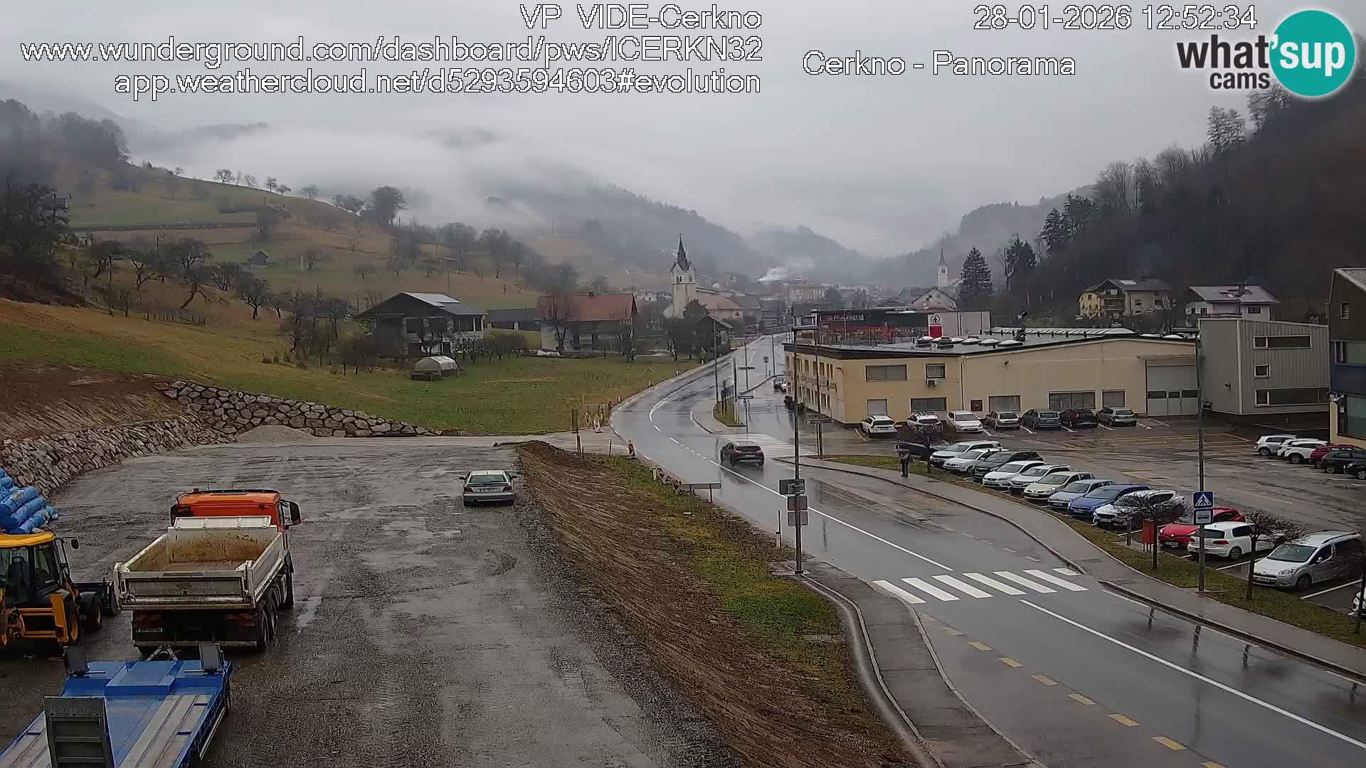 Cerkno city entrance Live Webcam