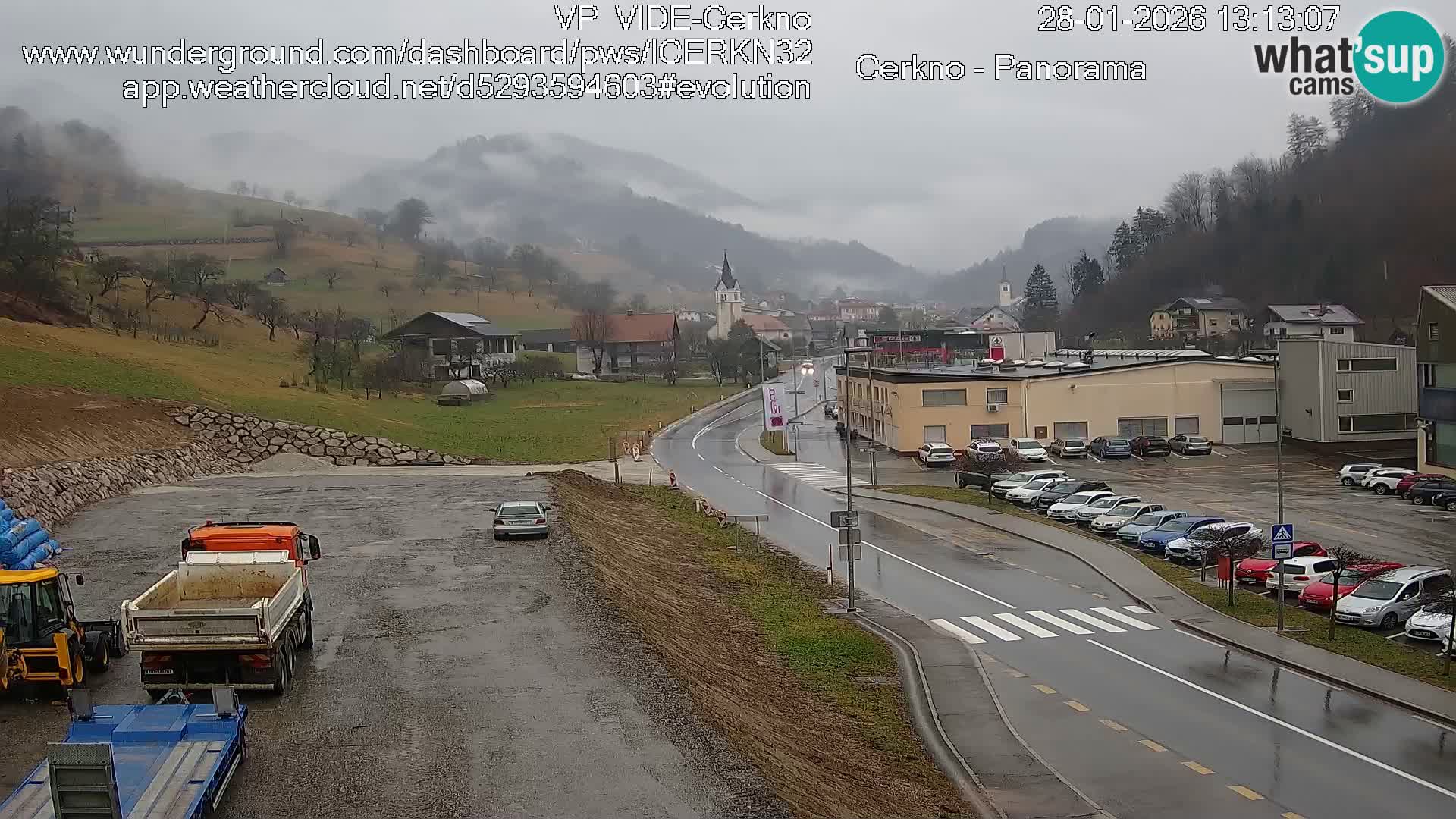 Cerkno city entrance Live Webcam
