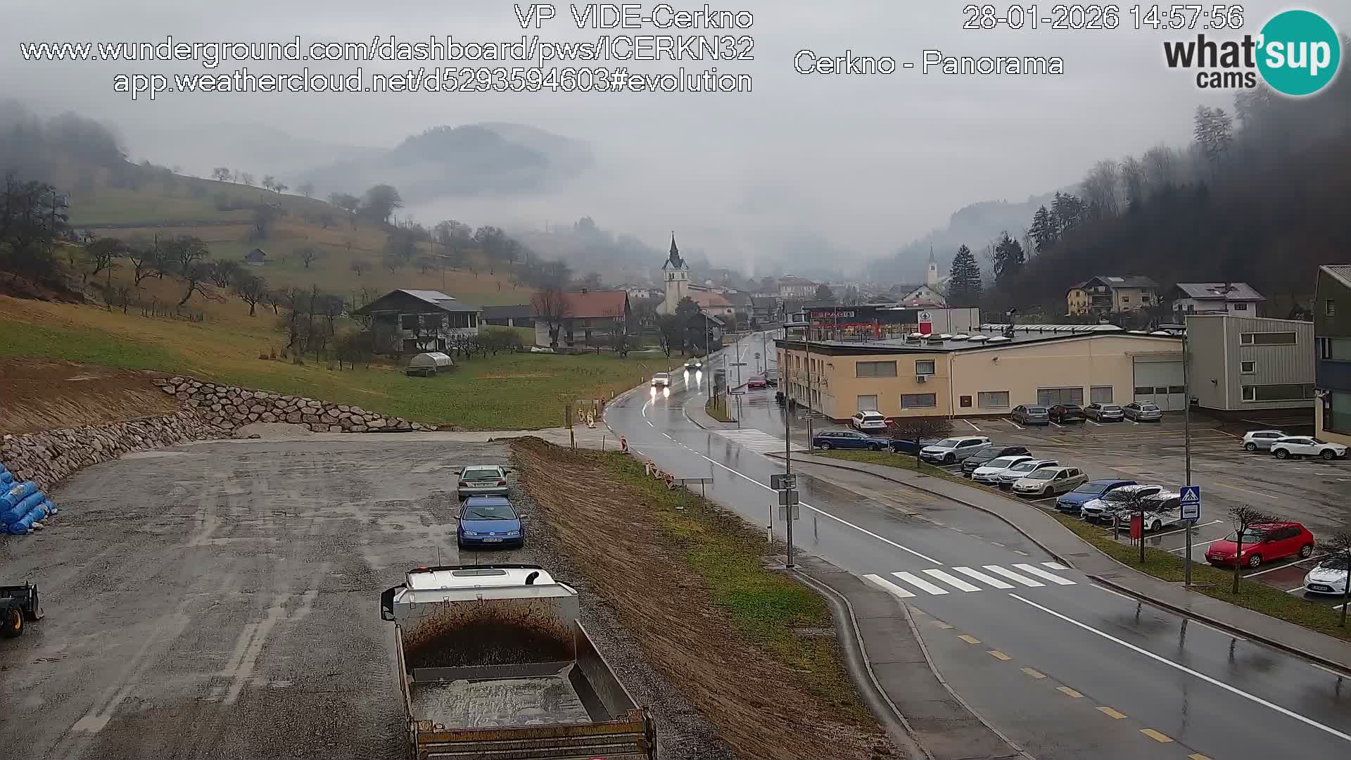 Cerkno entrada a la ciudad Webcam en vivo