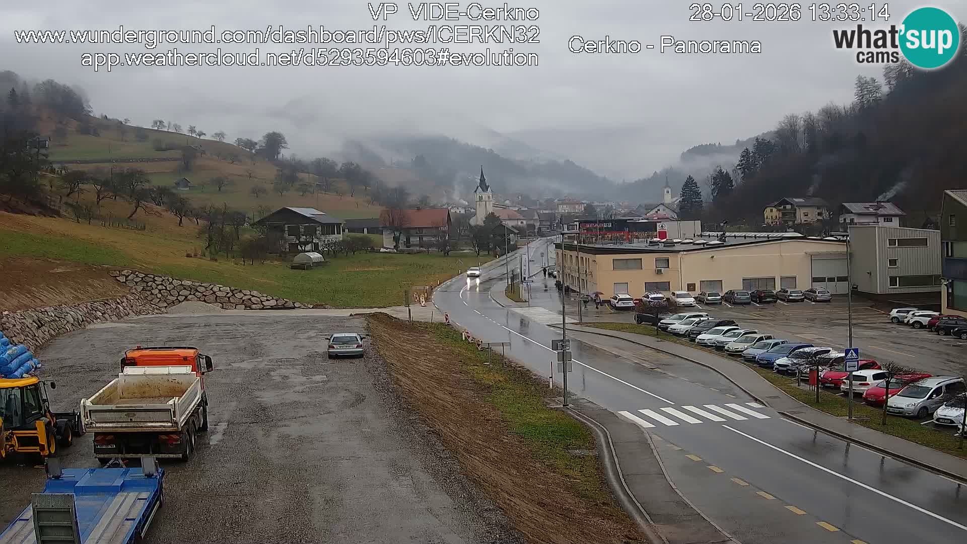 Cerkno city entrance Live Webcam