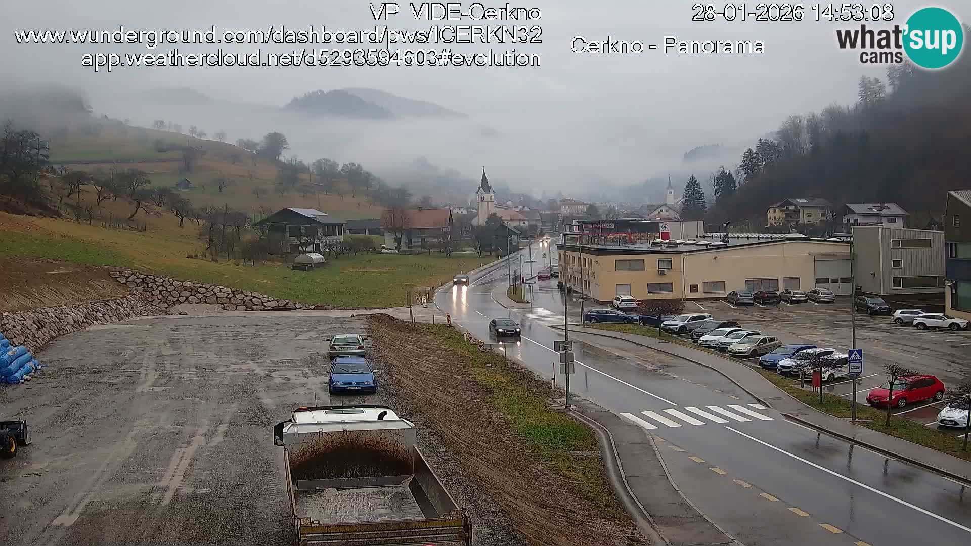 Cerkno city entrance Live Webcam