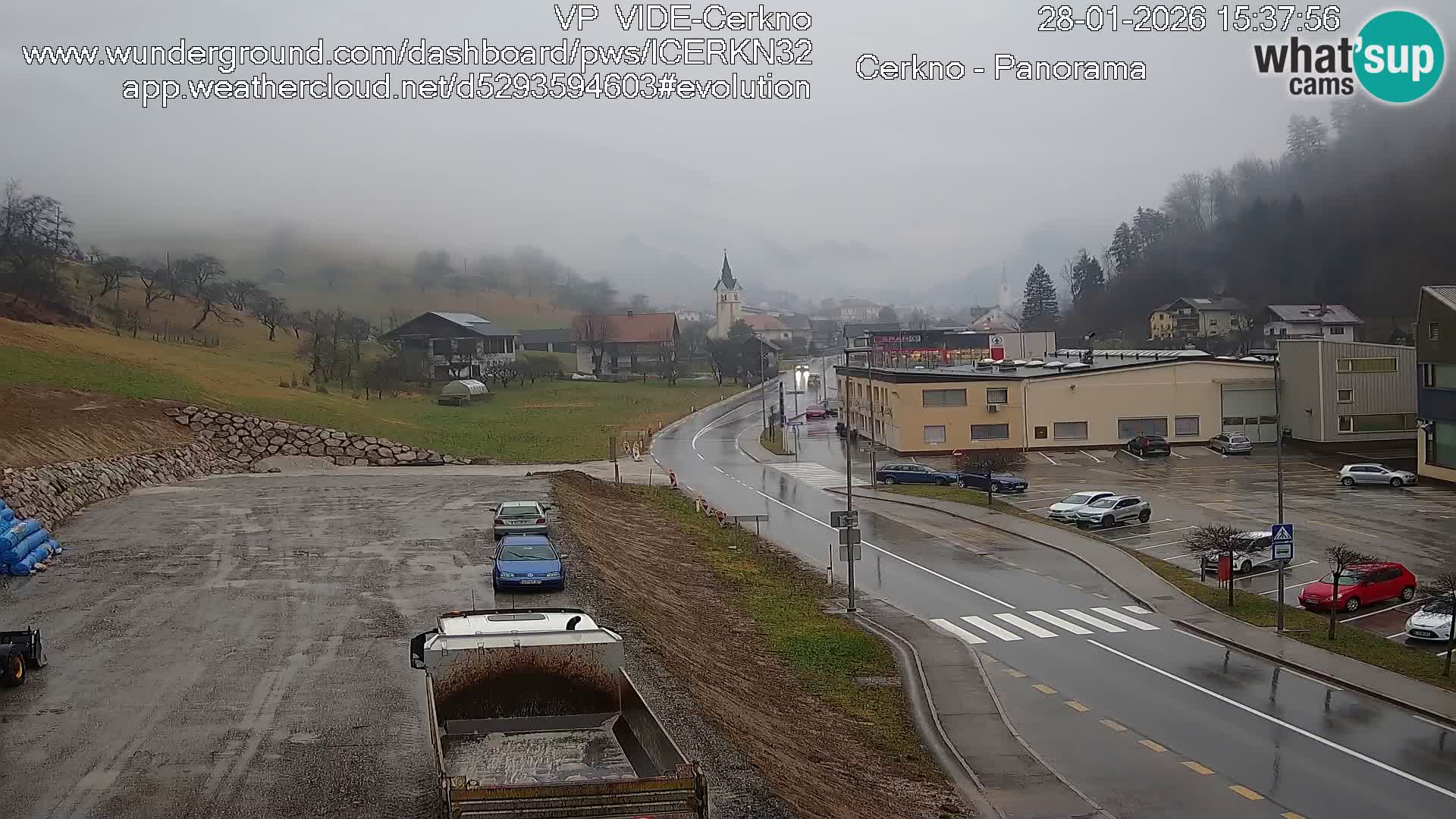 Cerkno city entrance Live Webcam