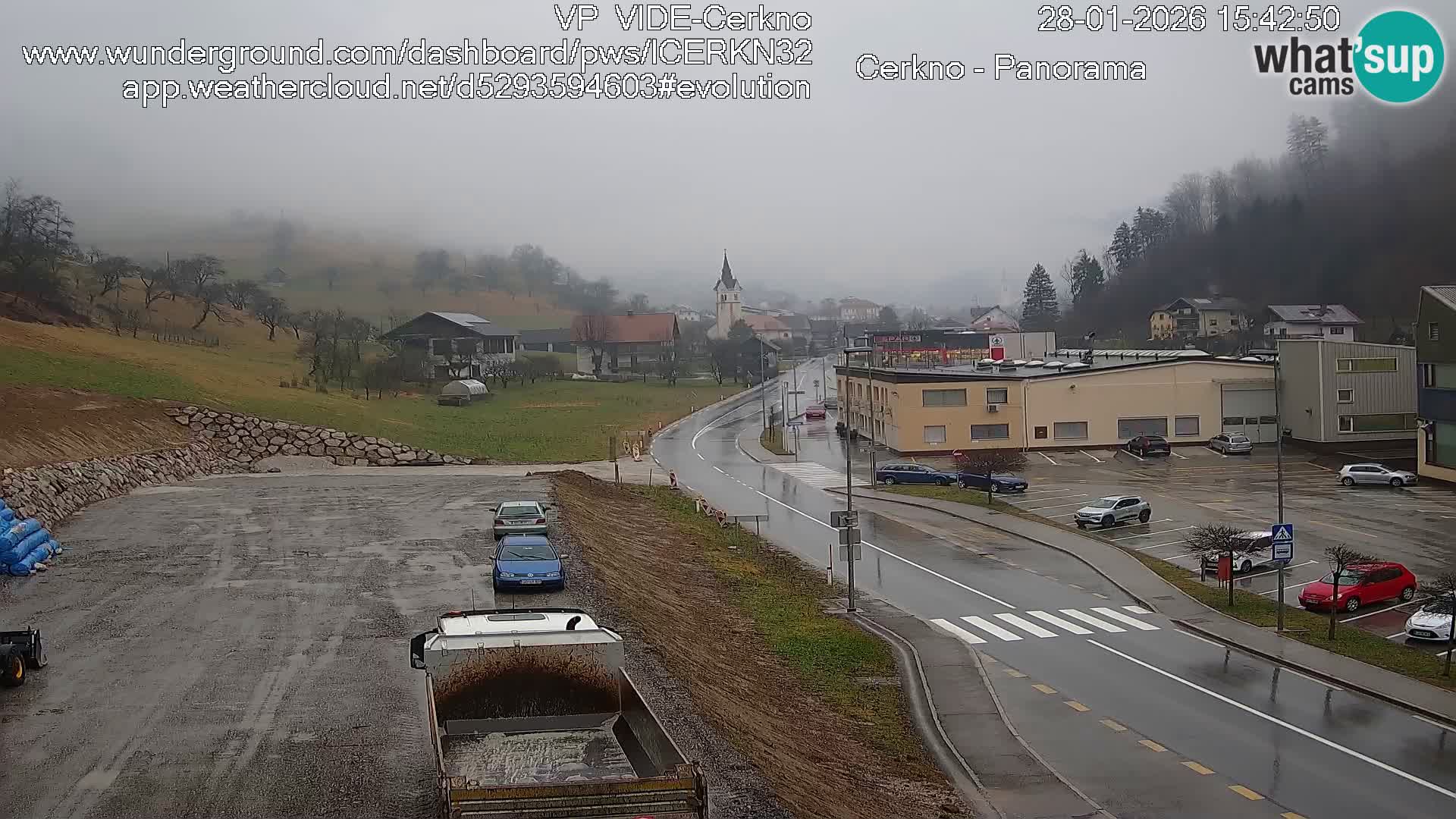 Cerkno city entrance Live Webcam
