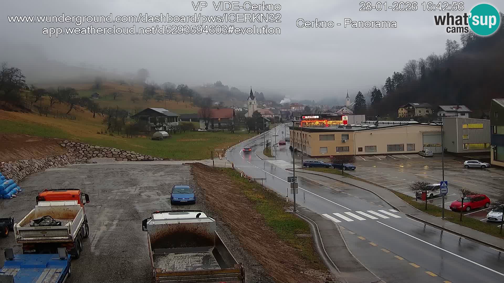 Cerkno entrada a la ciudad Webcam en vivo
