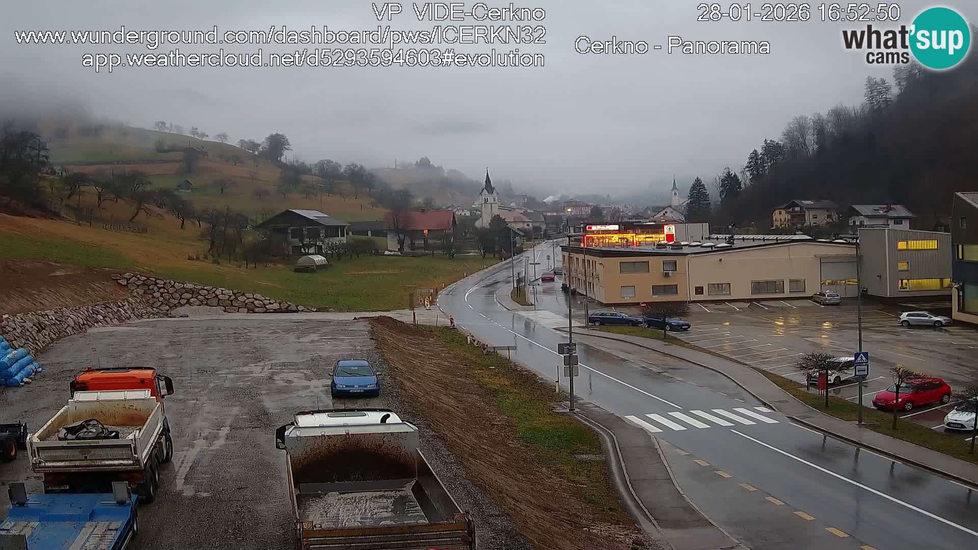 Webcam en direct – Entrée de la ville de Cerkno