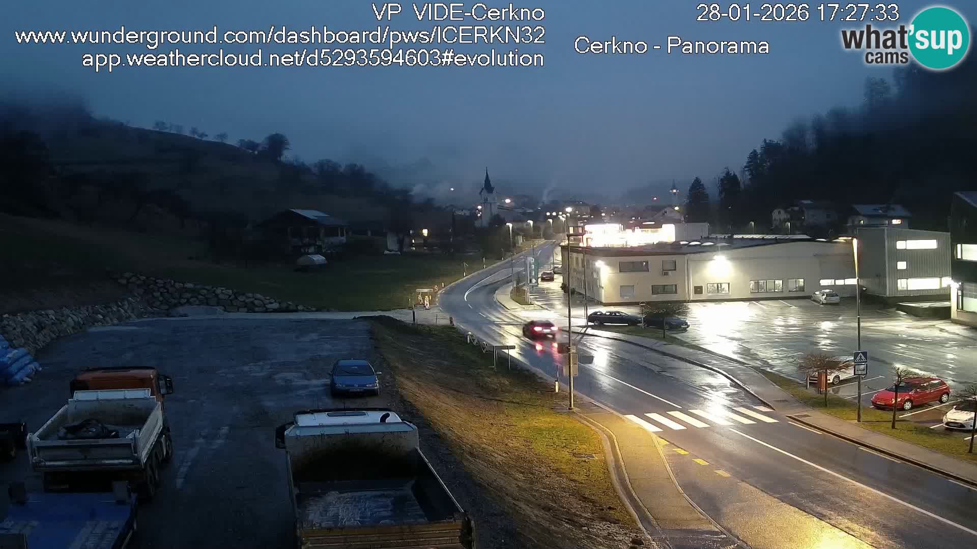 Cerkno city entrance Live Webcam