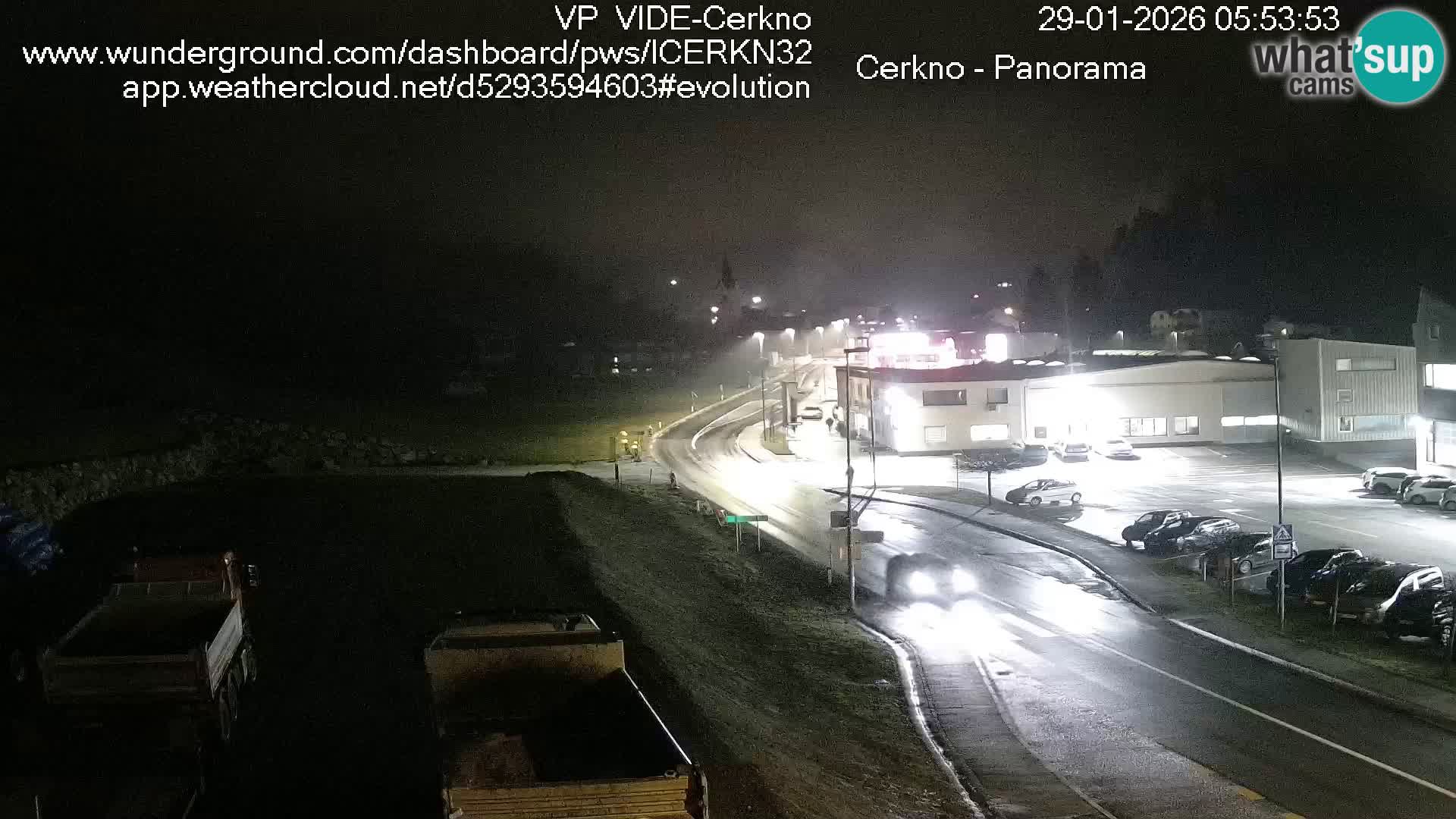 Cerkno city entrance Live Webcam