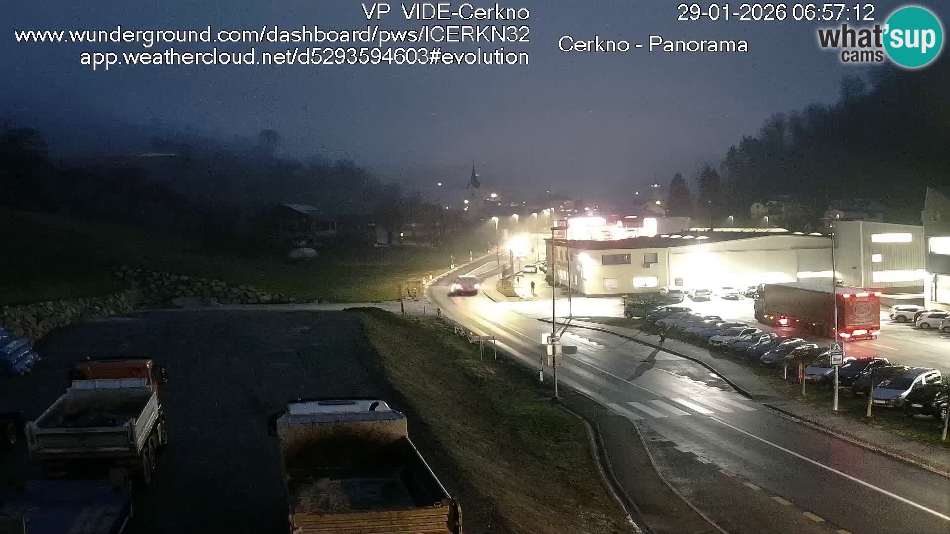 Webcam en direct – Entrée de la ville de Cerkno