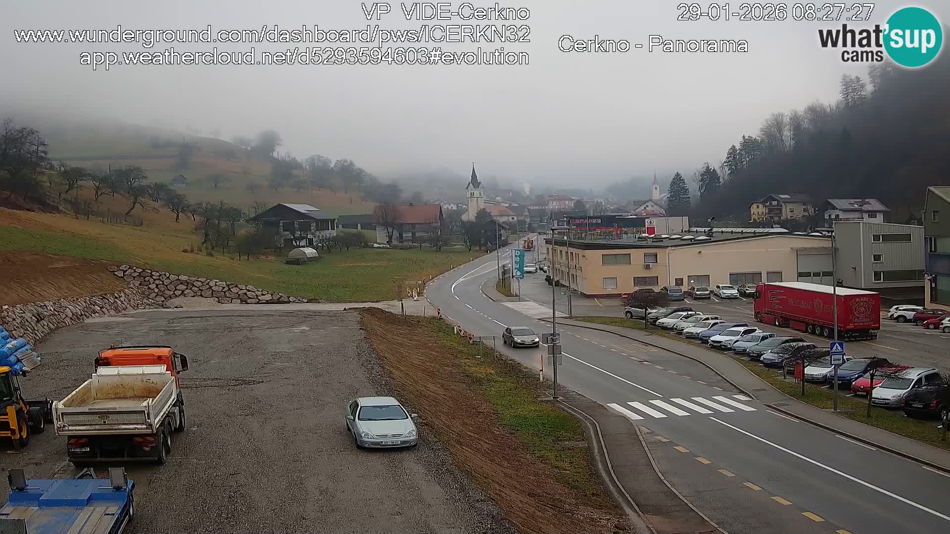 Cerkno city entrance Live Webcam