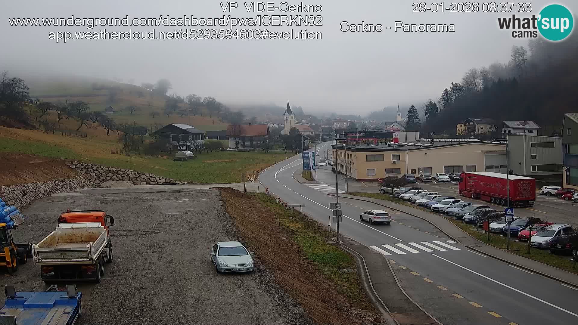 Cerkno city entrance Live Webcam