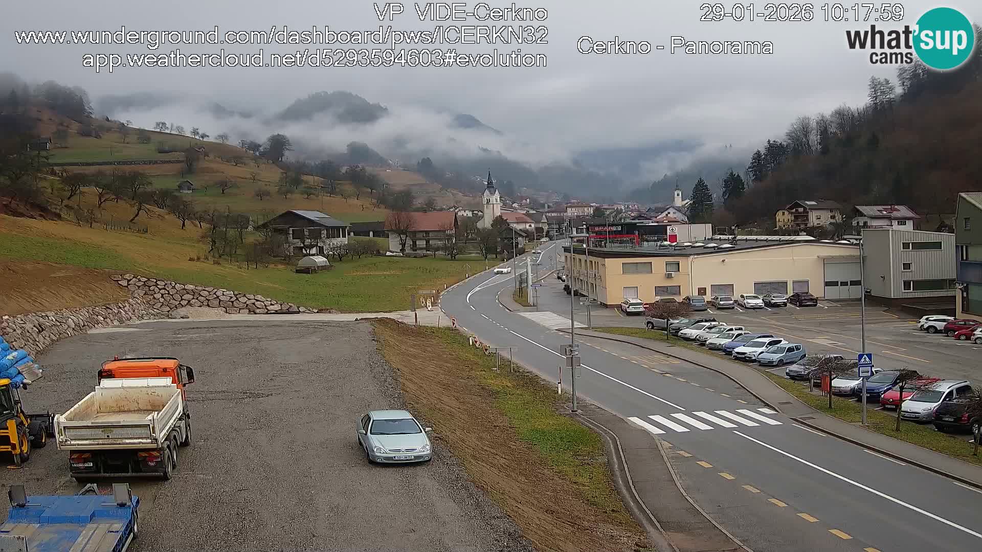Cerkno city entrance Live Webcam