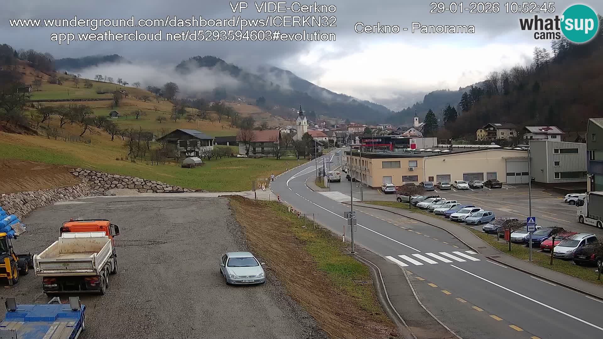 Cerkno city entrance Live Webcam