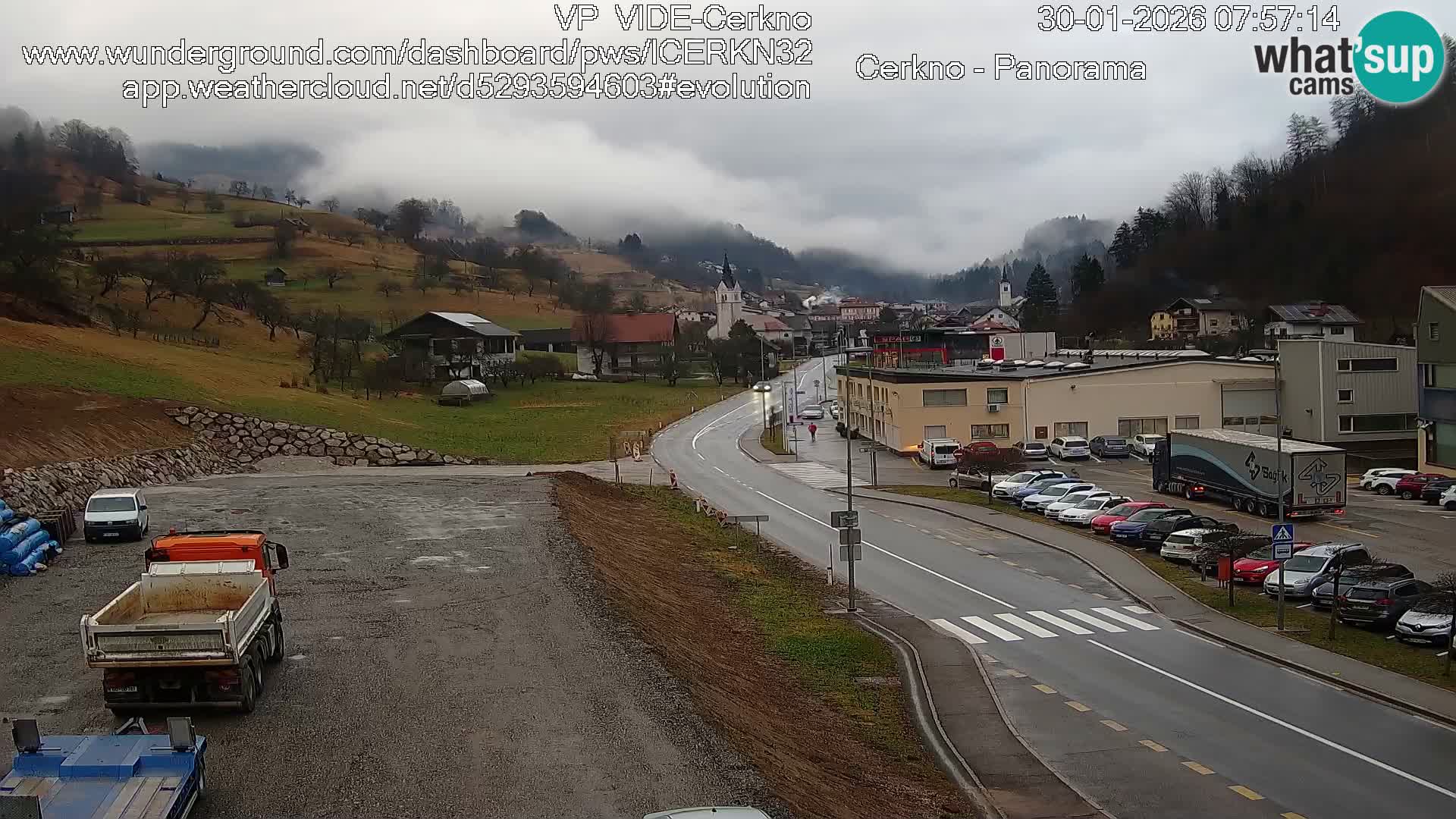Cerkno city entrance Live Webcam