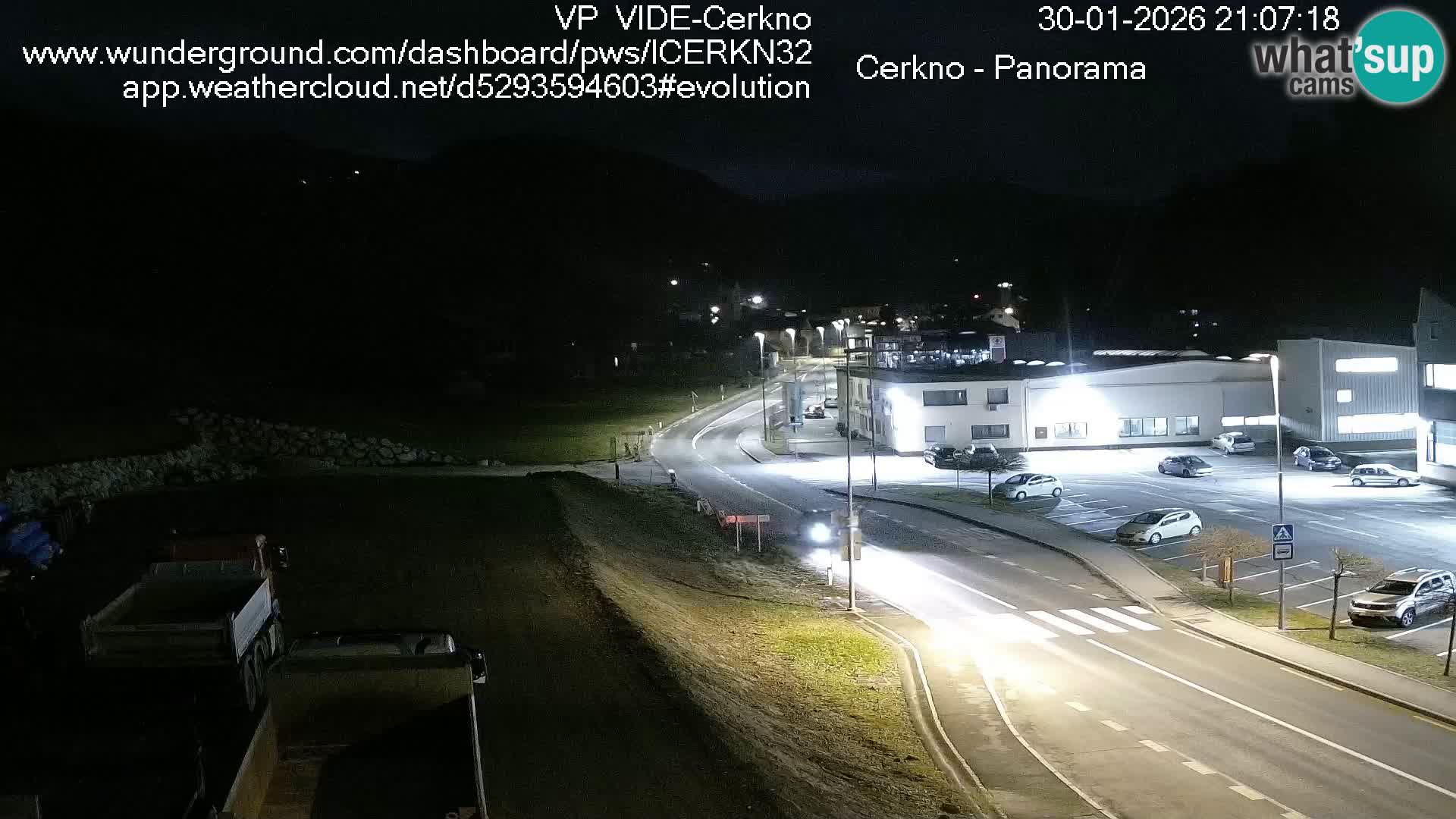 Cerkno city entrance Live Webcam
