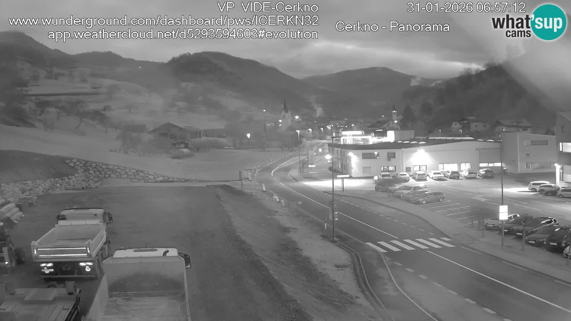 Cerkno entrada a la ciudad Webcam en vivo