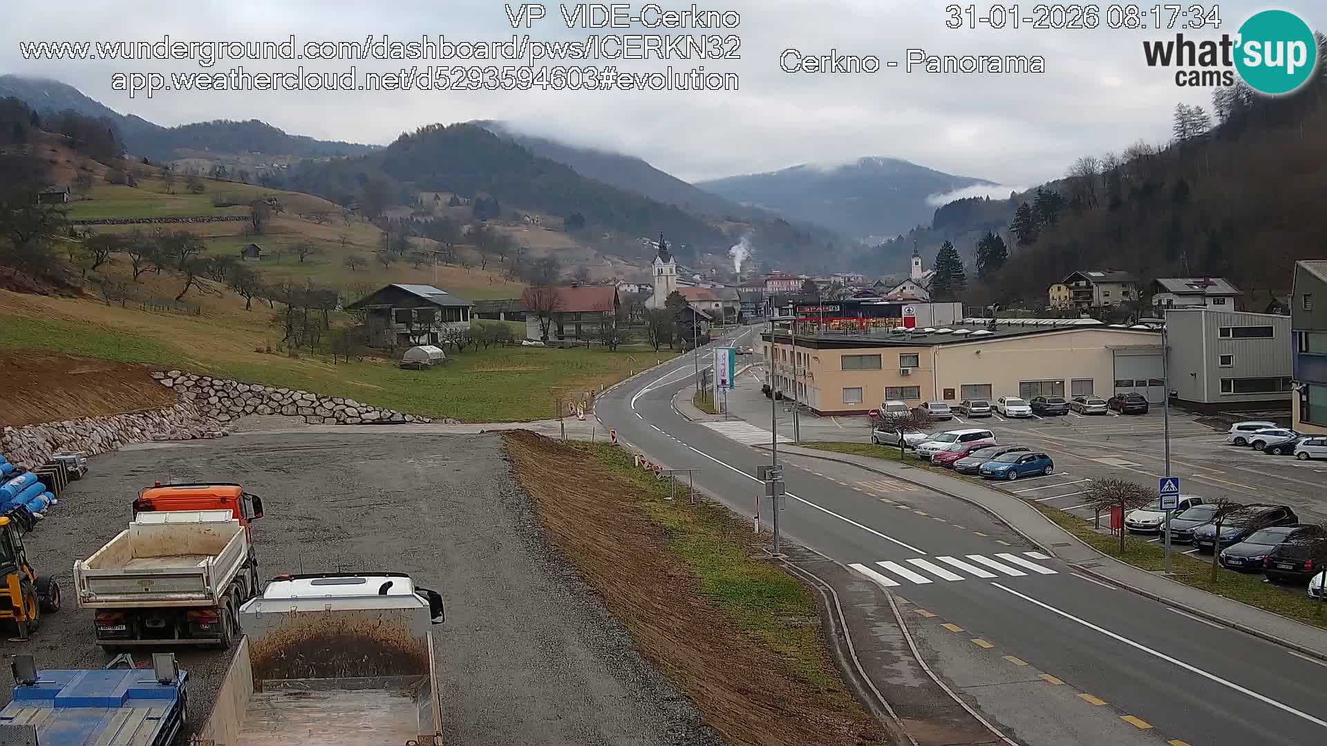 Cerkno entrada a la ciudad Webcam en vivo