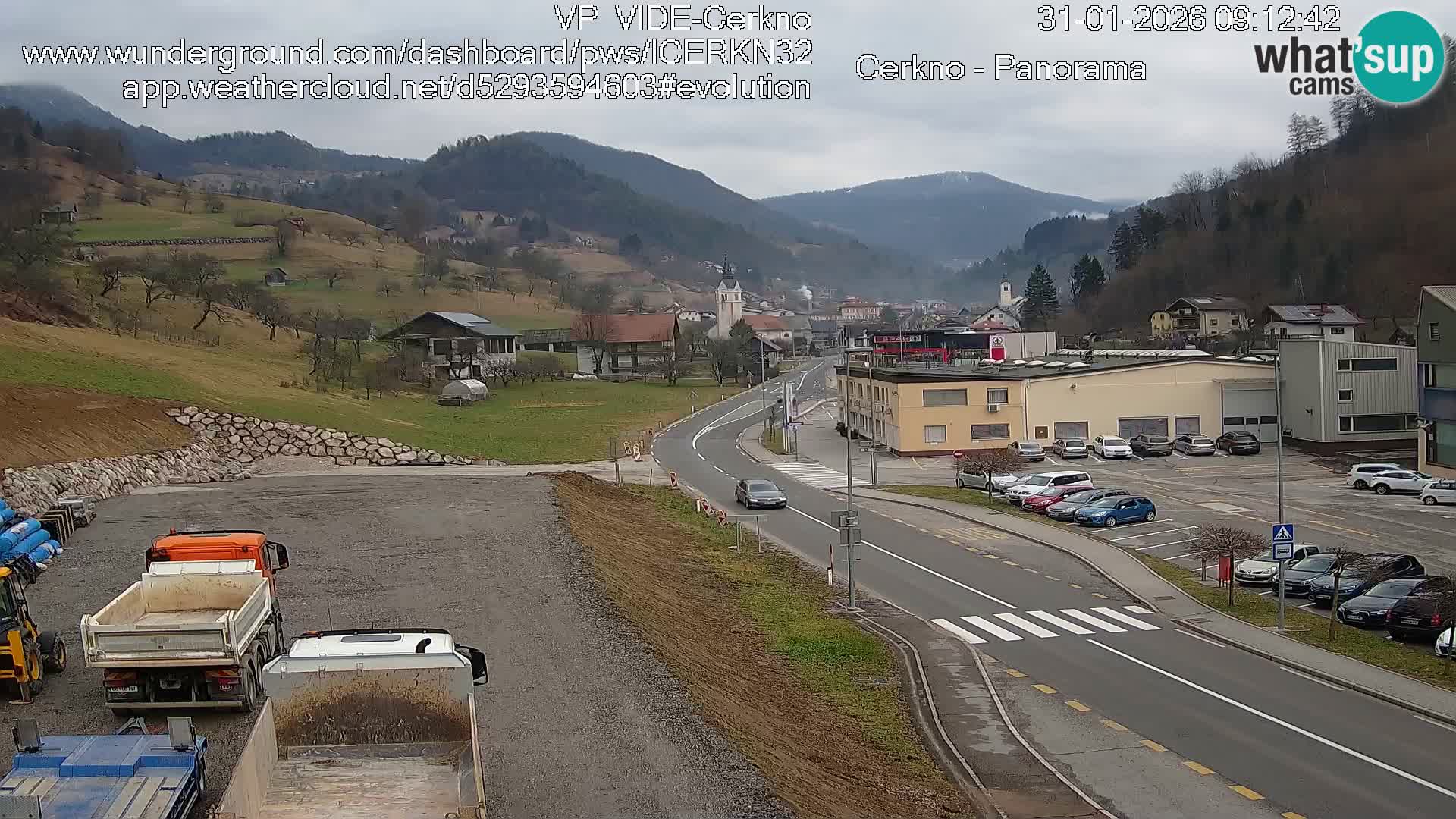 Cerkno entrada a la ciudad Webcam en vivo