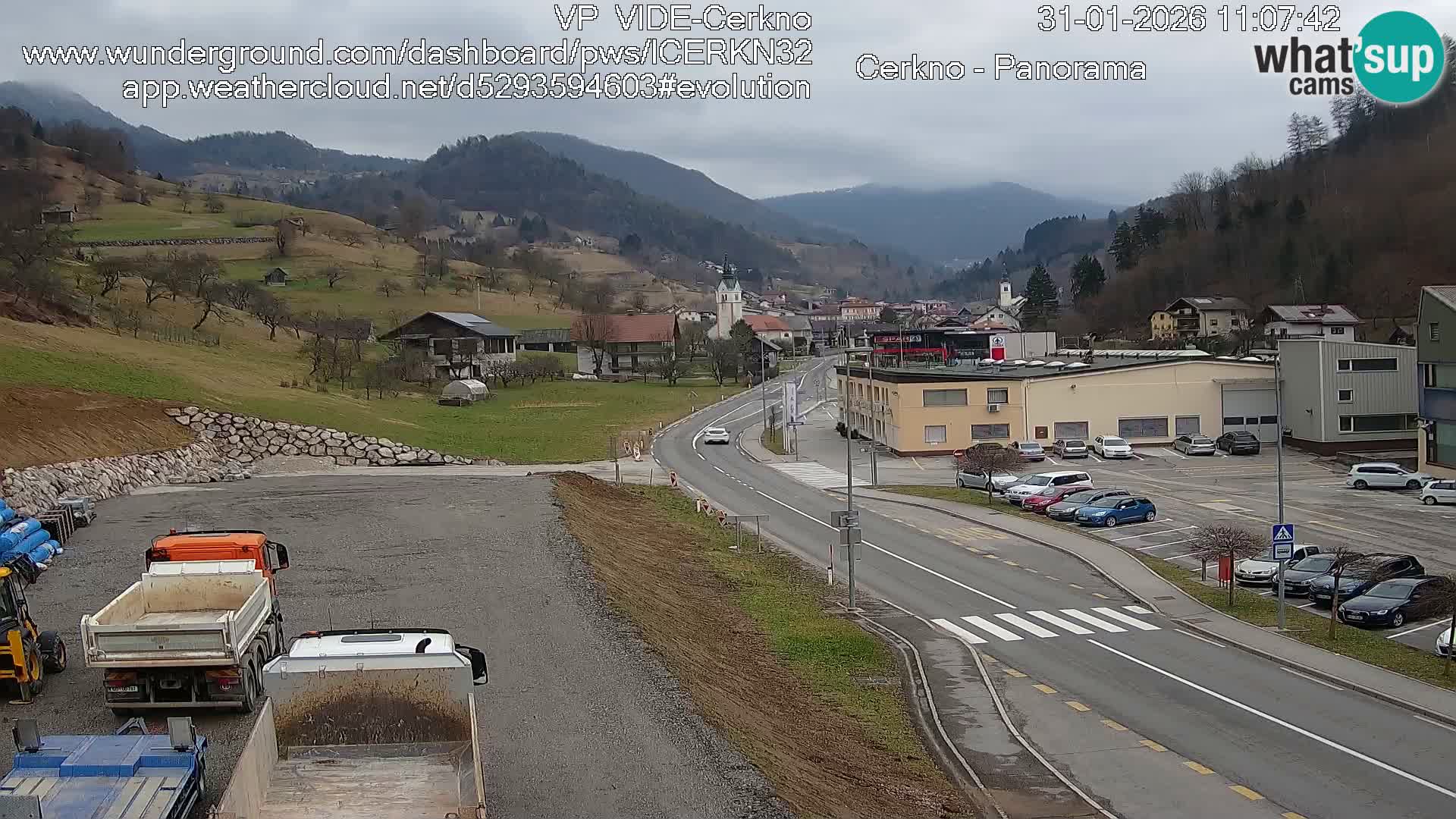 Cerkno entrada a la ciudad Webcam en vivo