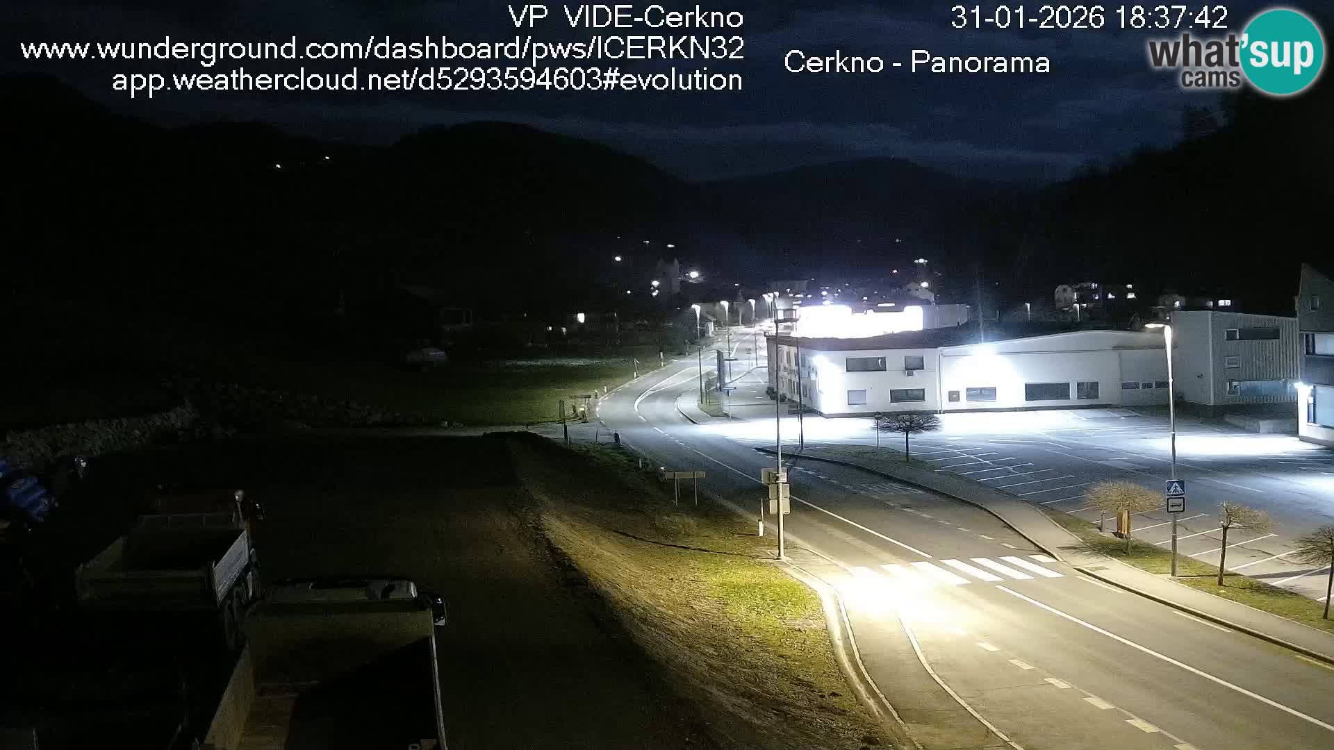 Cerkno city entrance Live Webcam