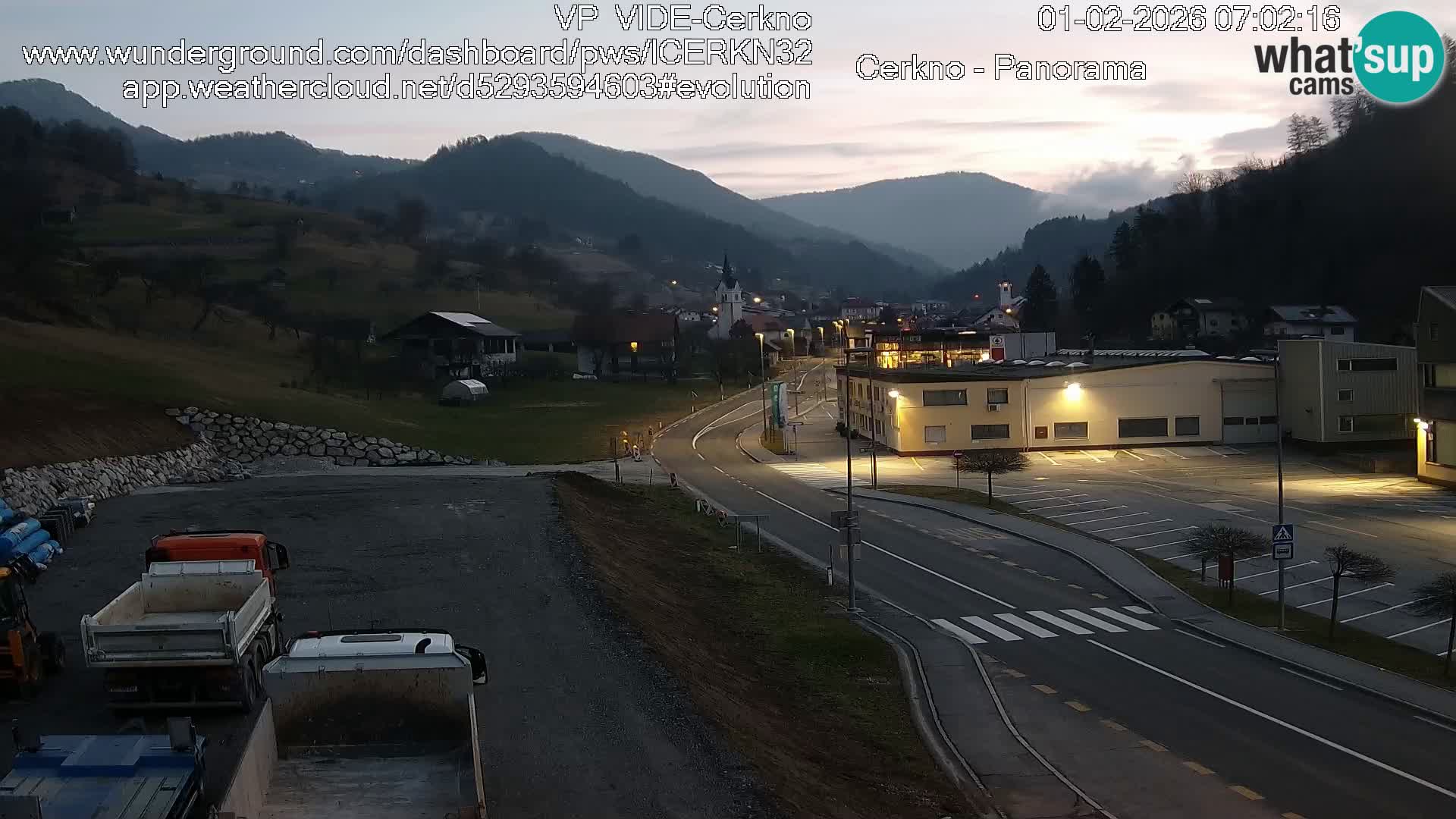 Cerkno city entrance Live Webcam