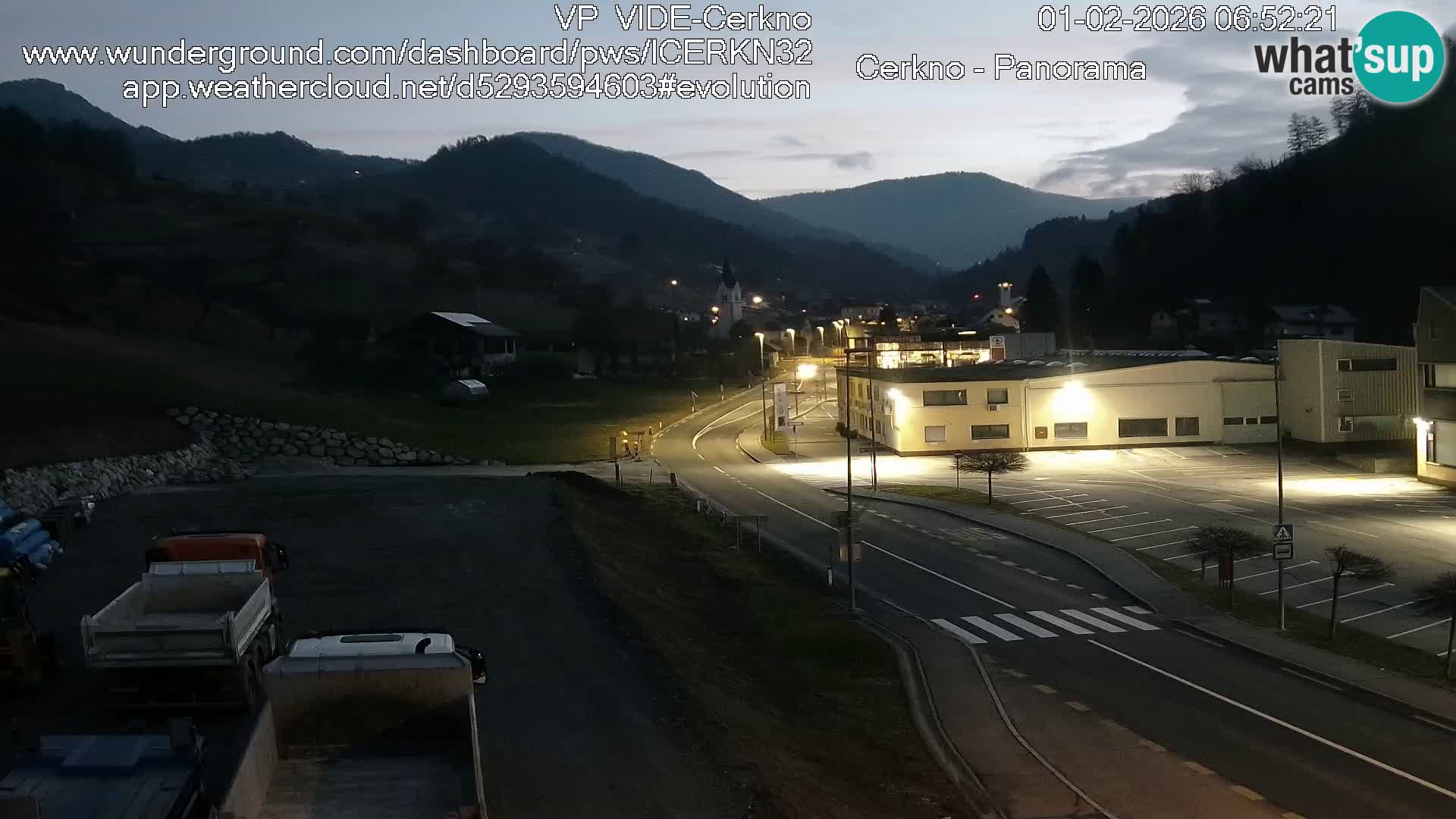 Cerkno entrada a la ciudad Webcam en vivo