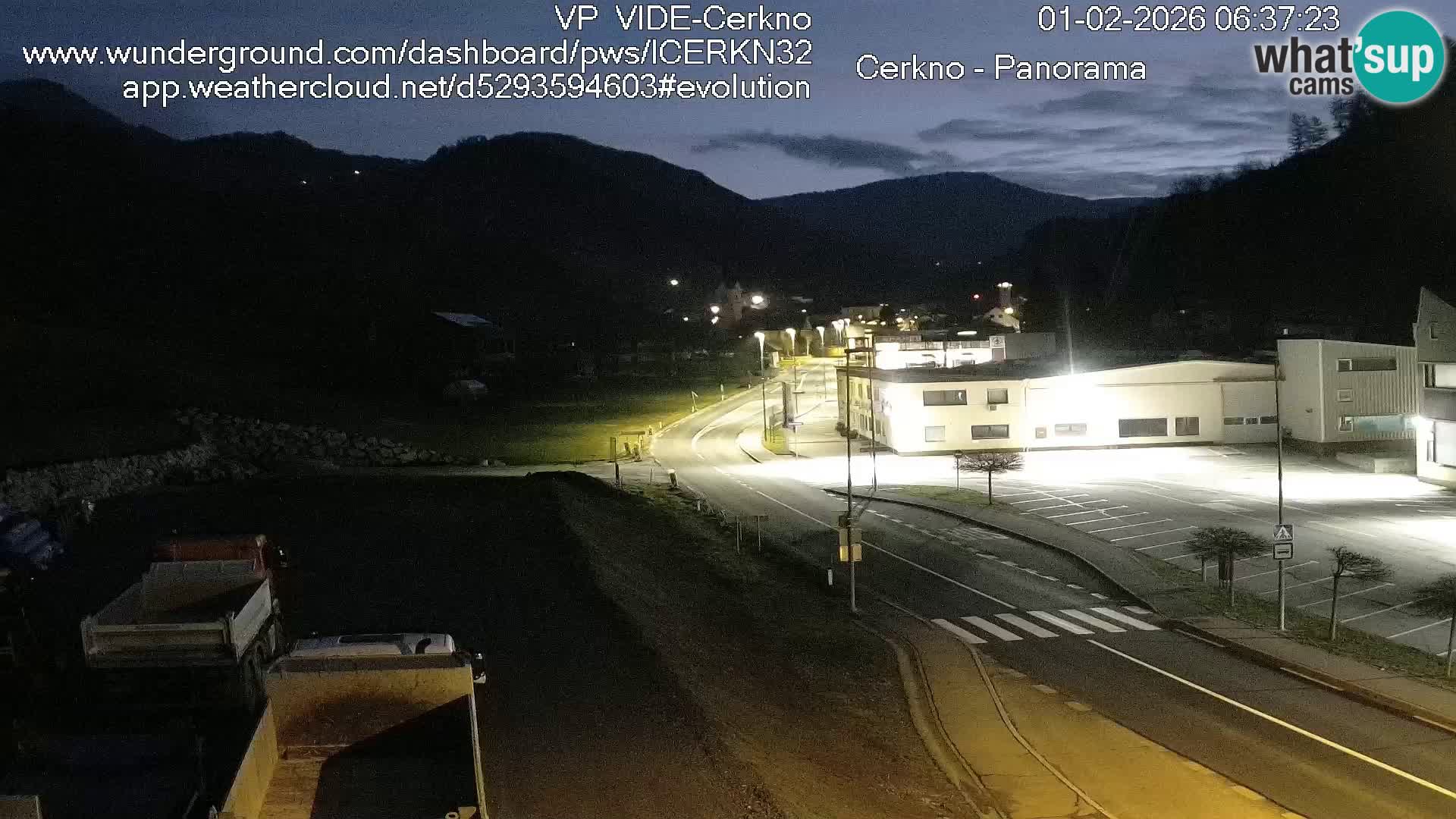 Cerkno entrada a la ciudad Webcam en vivo