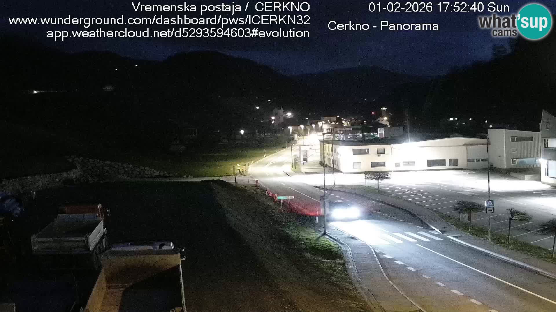 Cerkno entrada a la ciudad Webcam en vivo