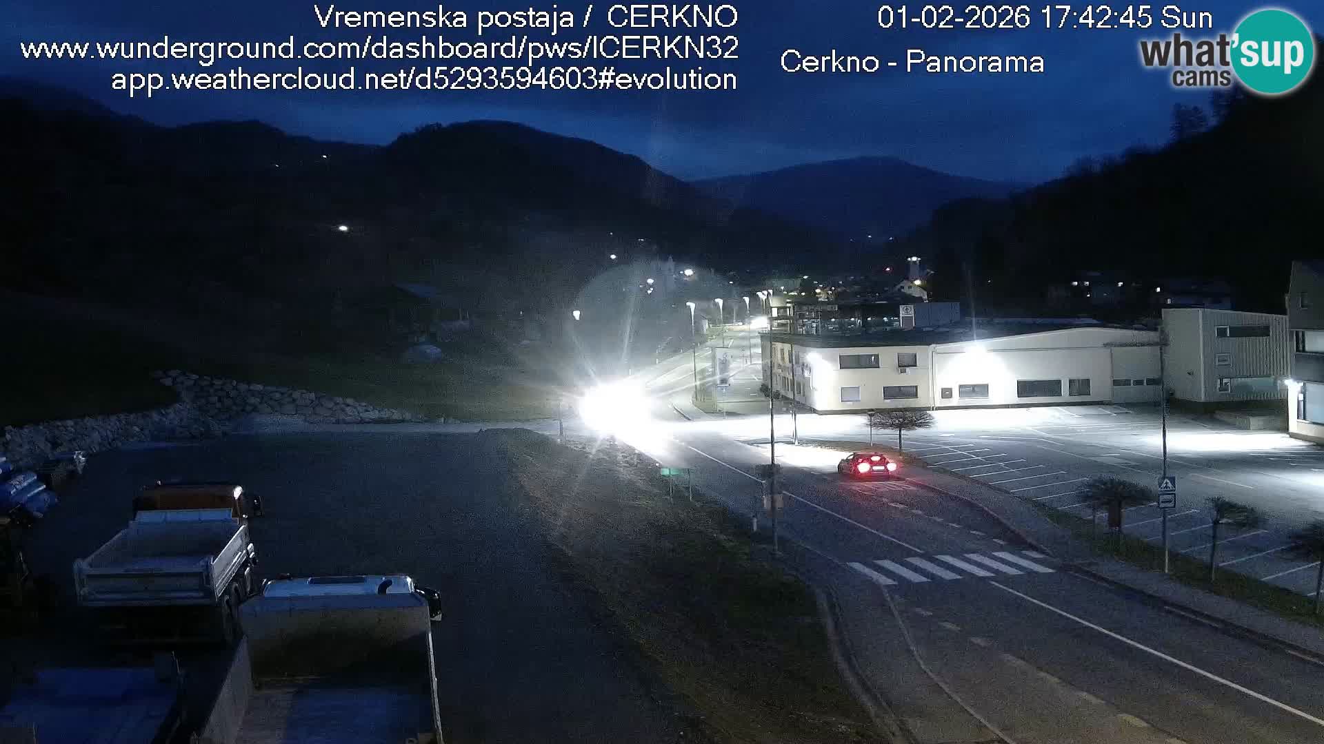Cerkno entrada a la ciudad Webcam en vivo