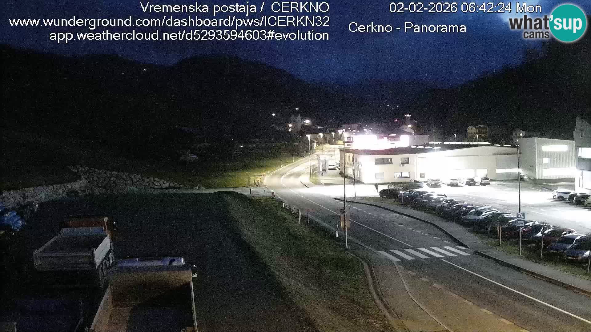 Cerkno entrada a la ciudad Webcam en vivo