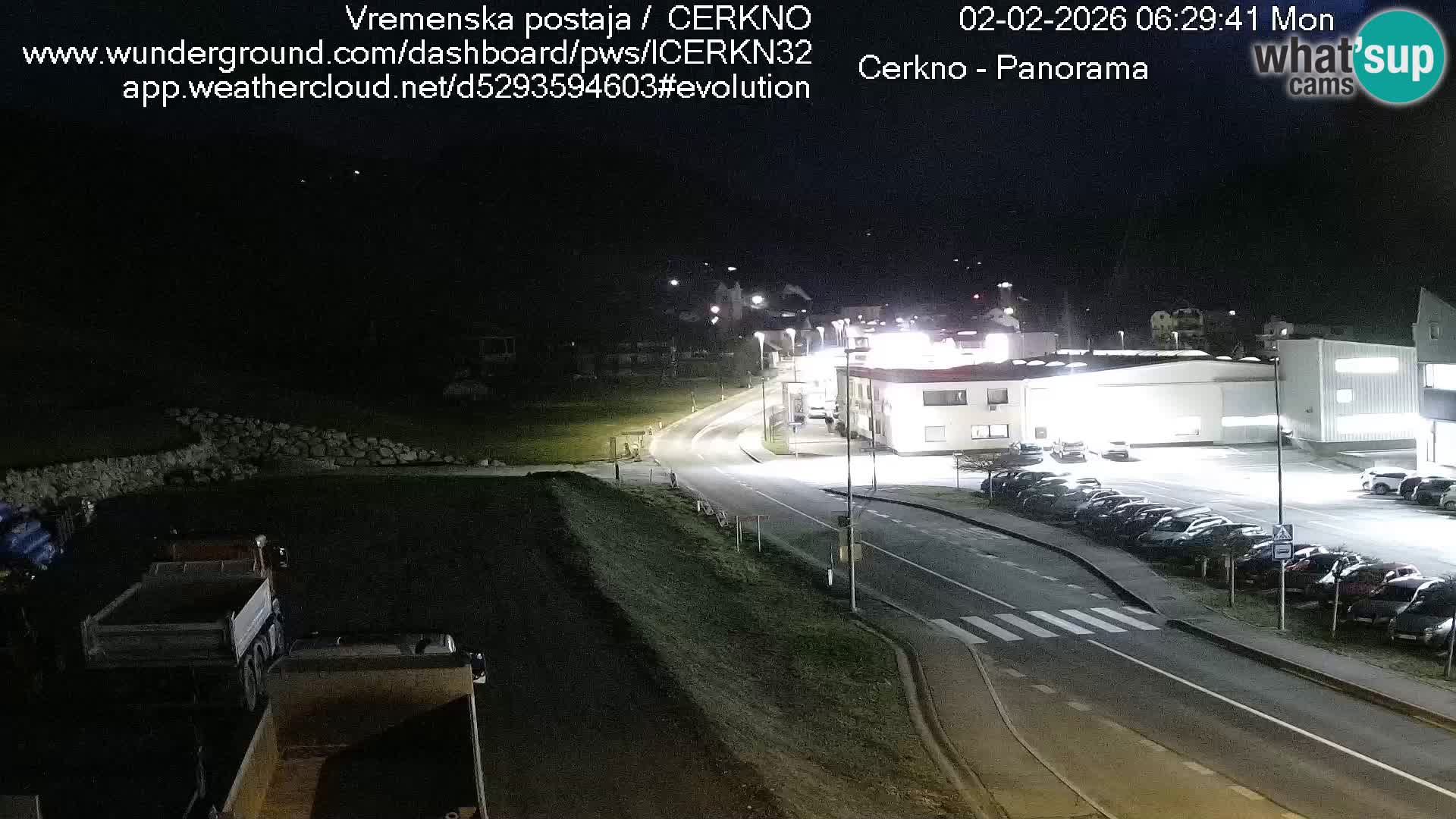 Cerkno city entrance Live Webcam