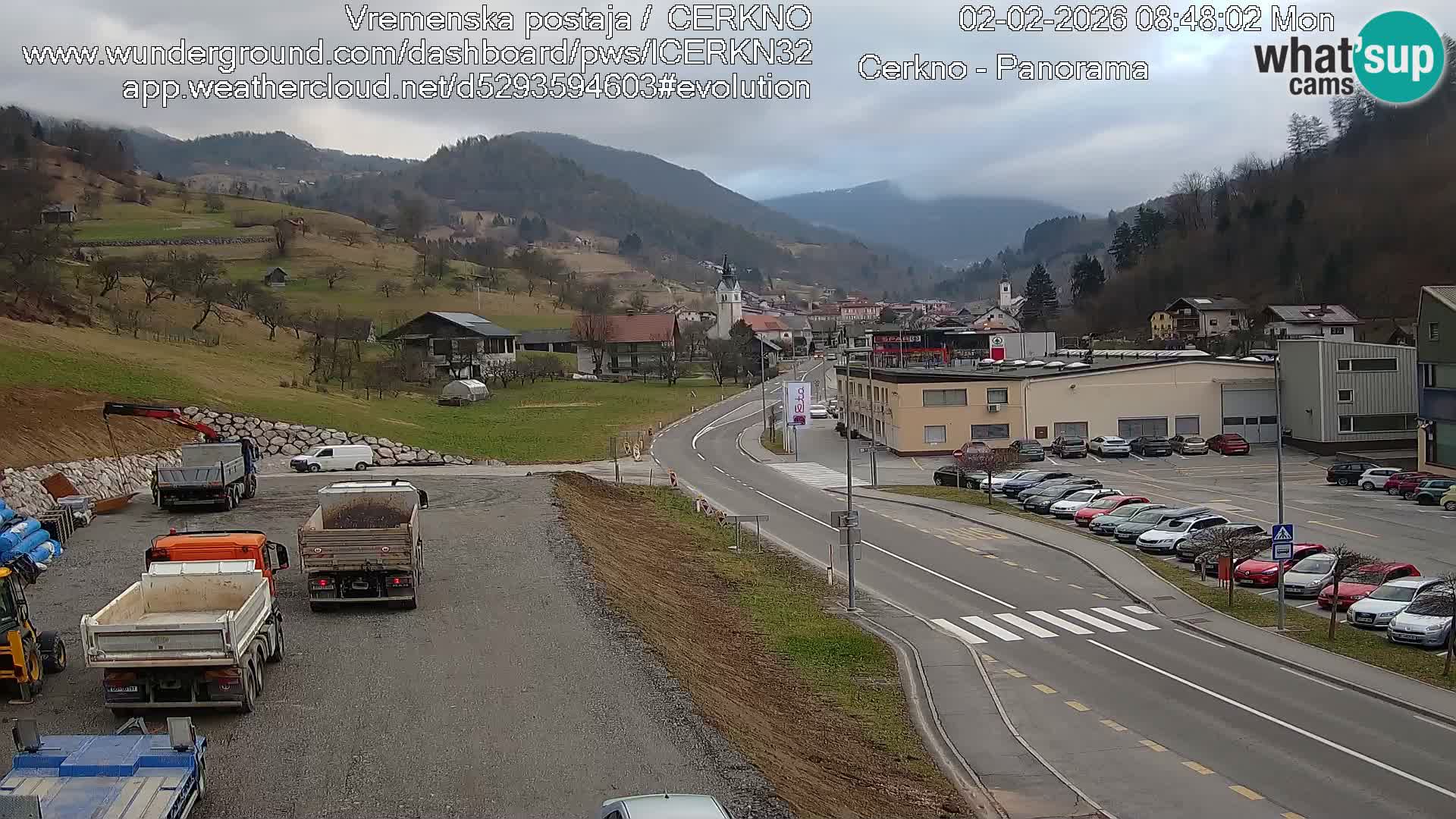 Cerkno entrada a la ciudad Webcam en vivo