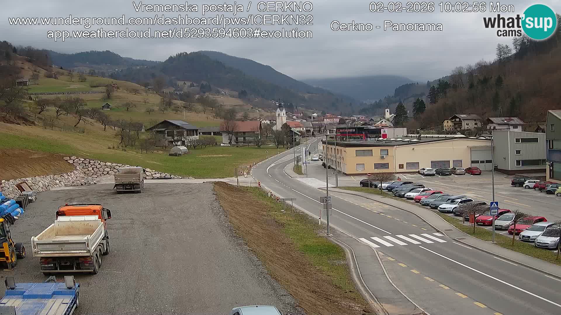 Cerkno city entrance Live Webcam