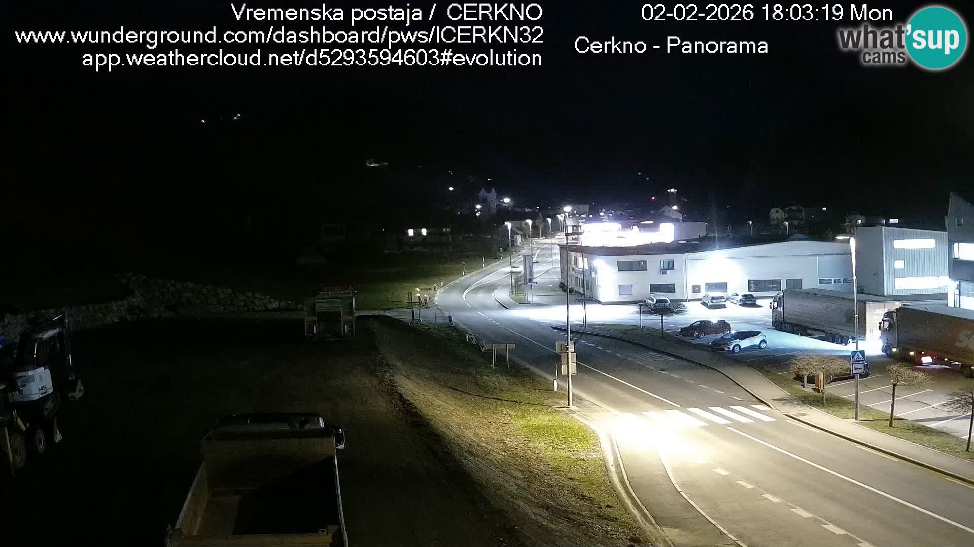 Cerkno city entrance Live Webcam