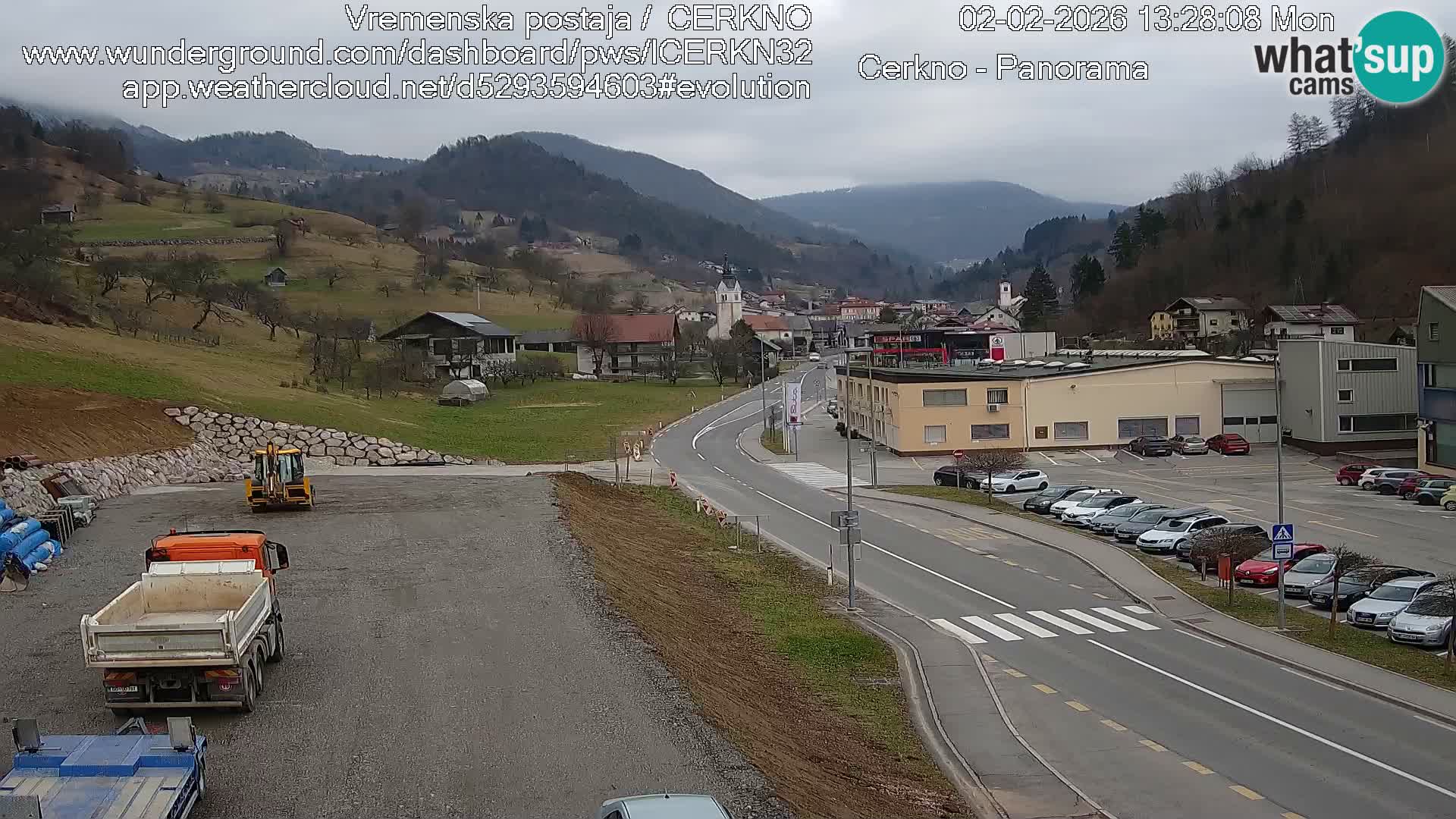 Cerkno entrada a la ciudad Webcam en vivo