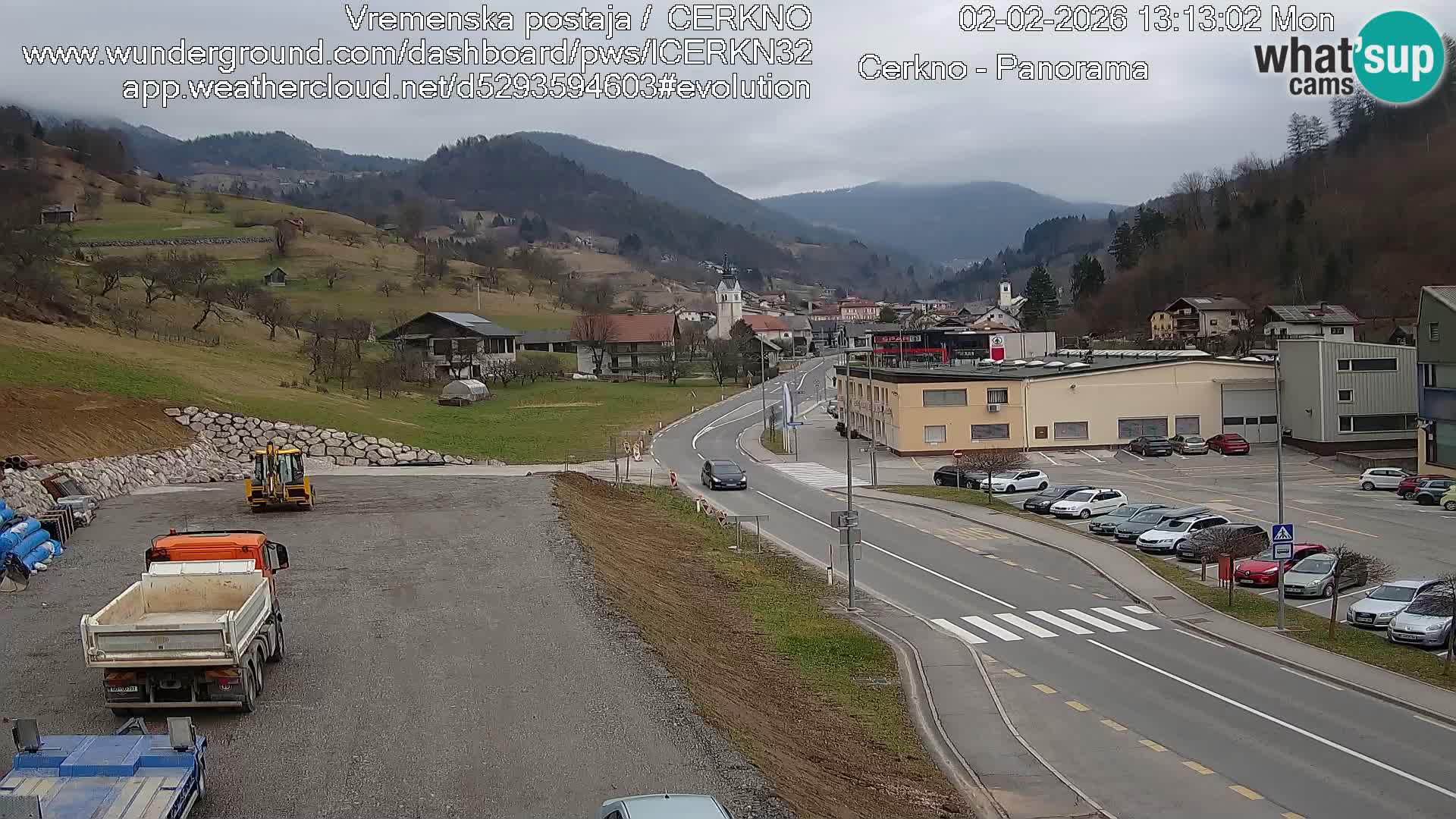 Cerkno city entrance Live Webcam