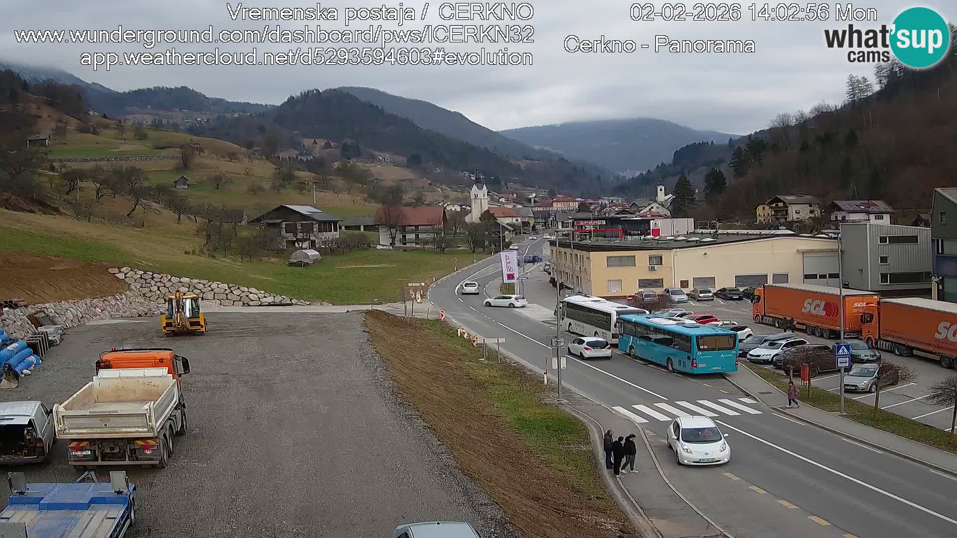 Cerkno city entrance Live Webcam