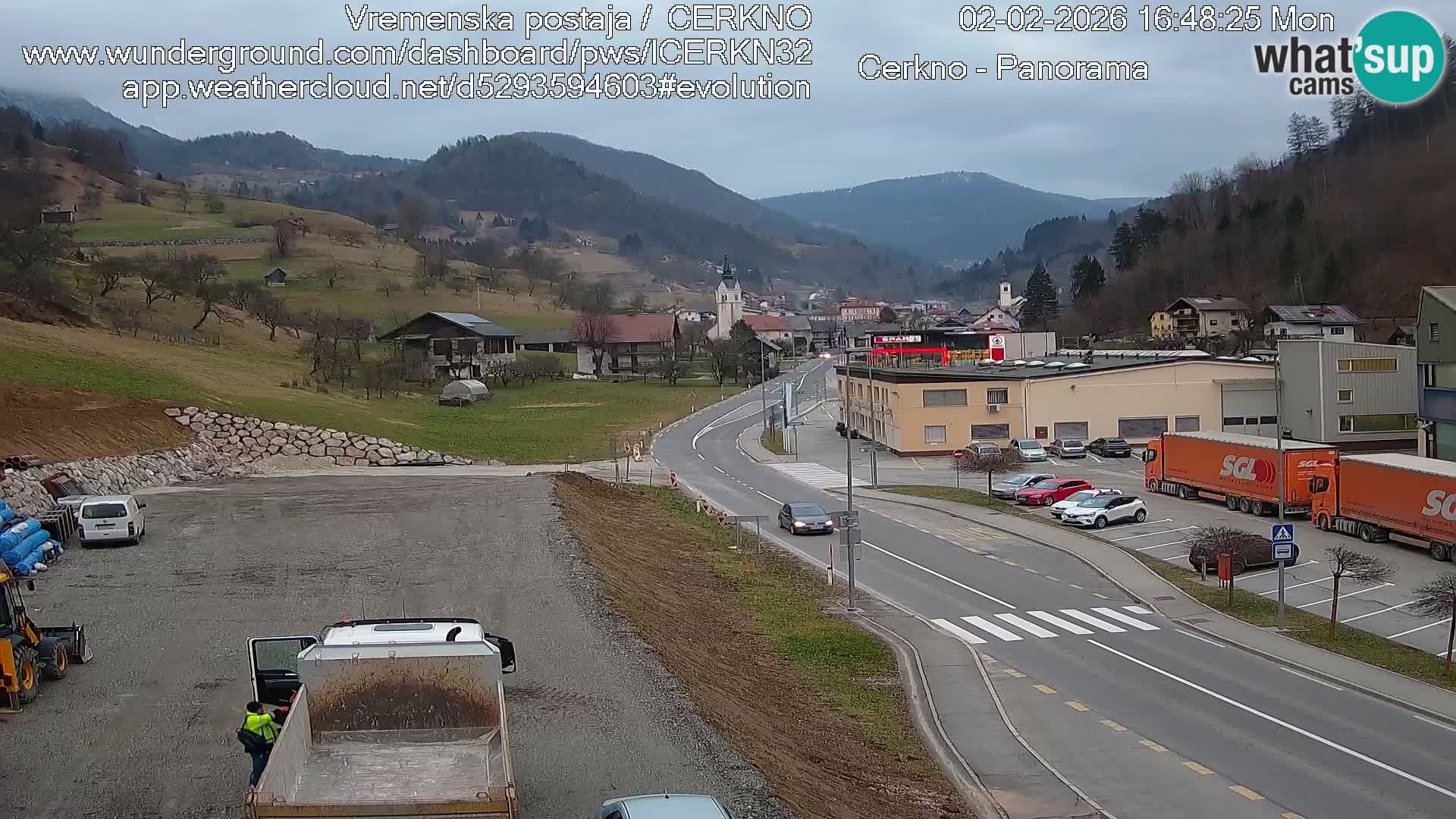 Cerkno entrada a la ciudad Webcam en vivo