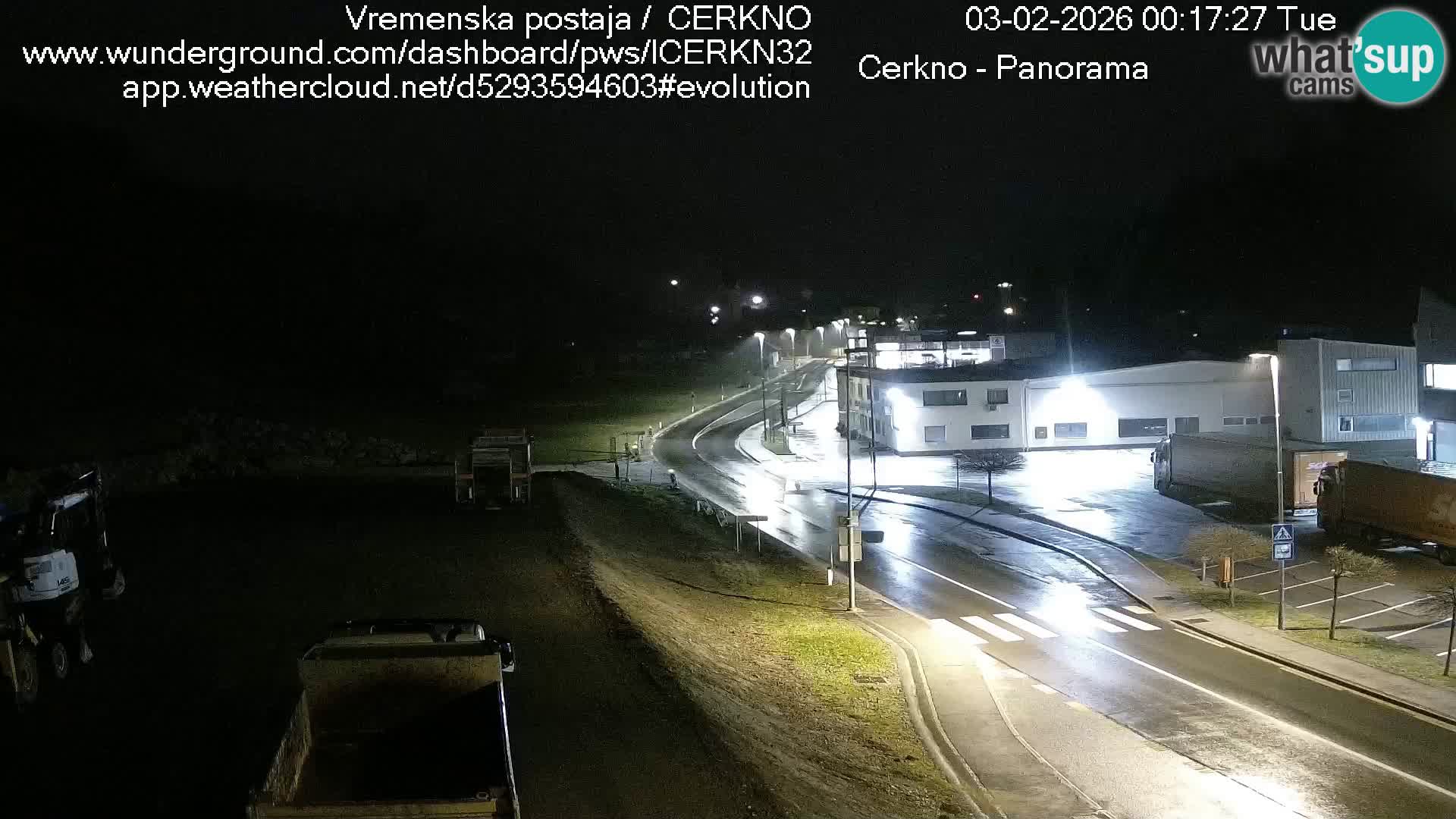 Cerkno city entrance Live Webcam