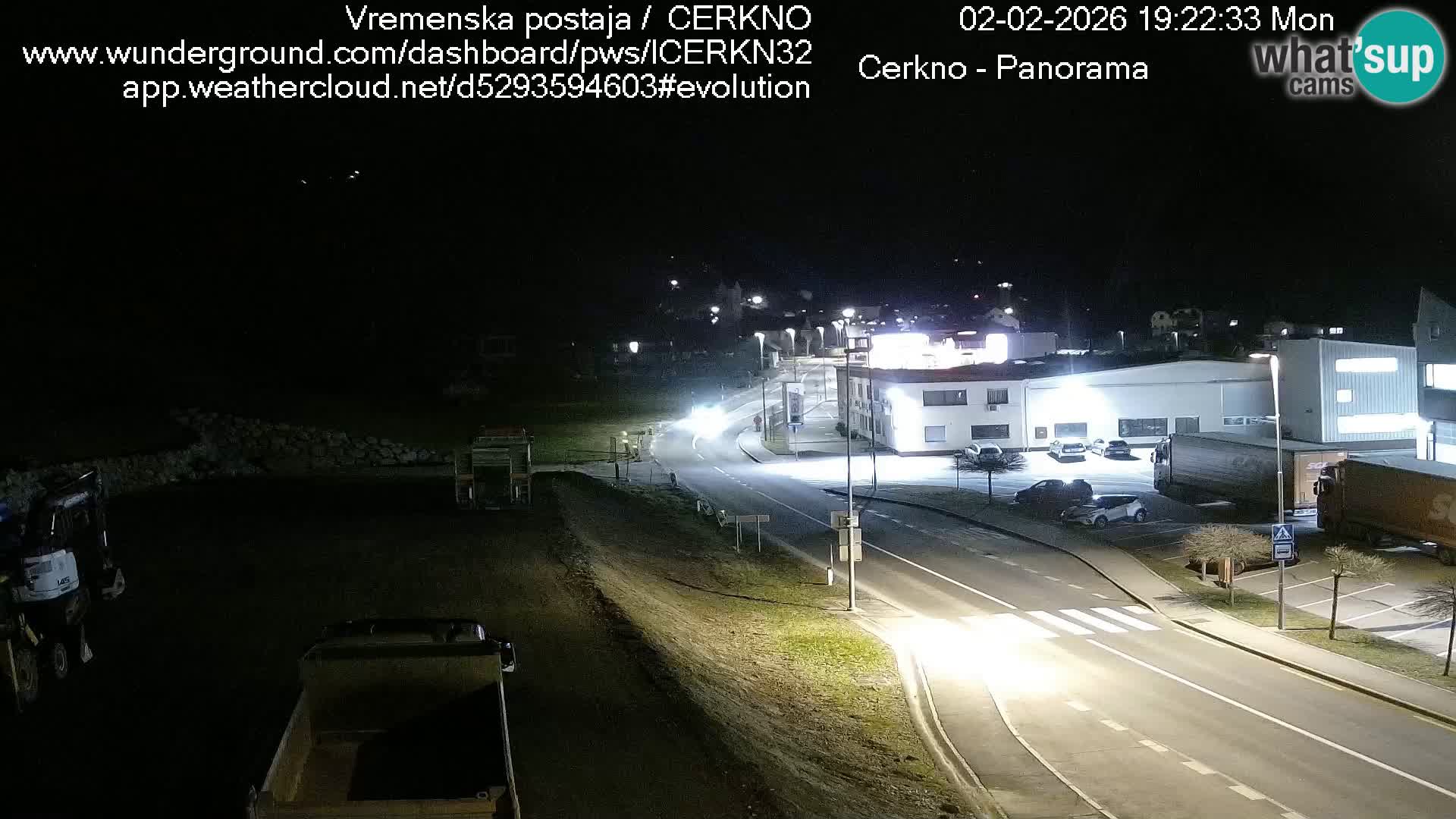 Cerkno city entrance Live Webcam