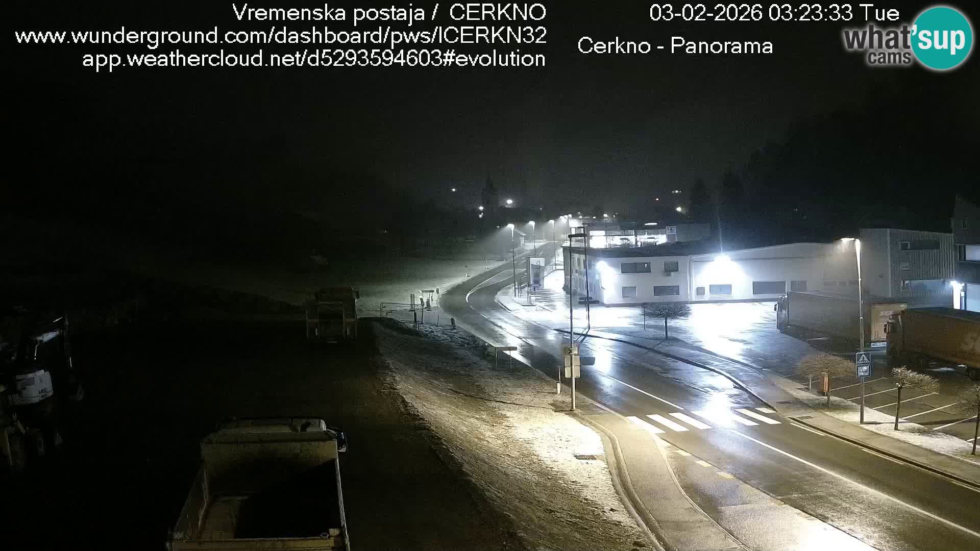 Cerkno city entrance Live Webcam